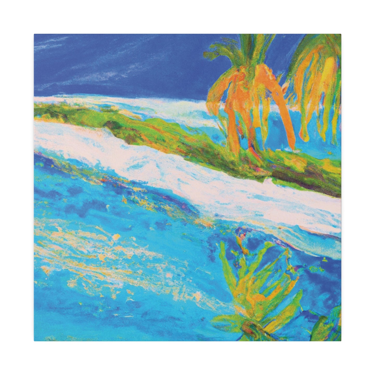 7697G - Bahamas Ocean Painting Print | Bahamas | Ocean | Beach | Poster | Home Decor | Wall Art | Canvas