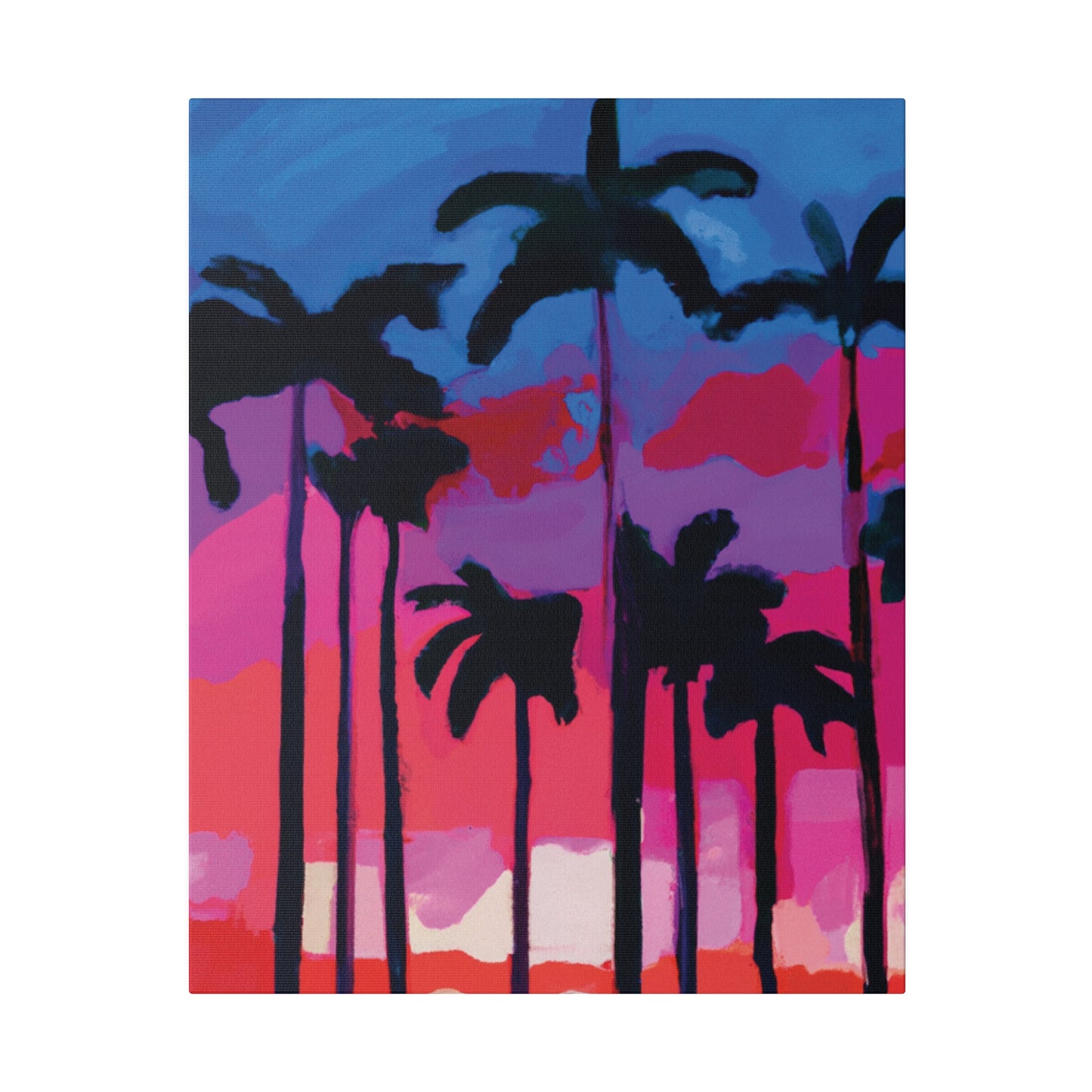 7245Y - Miami Beach Sunset Painting Print | Miami | Beach | Sunset | Poster | Home Decor | Wall Art | Canvas