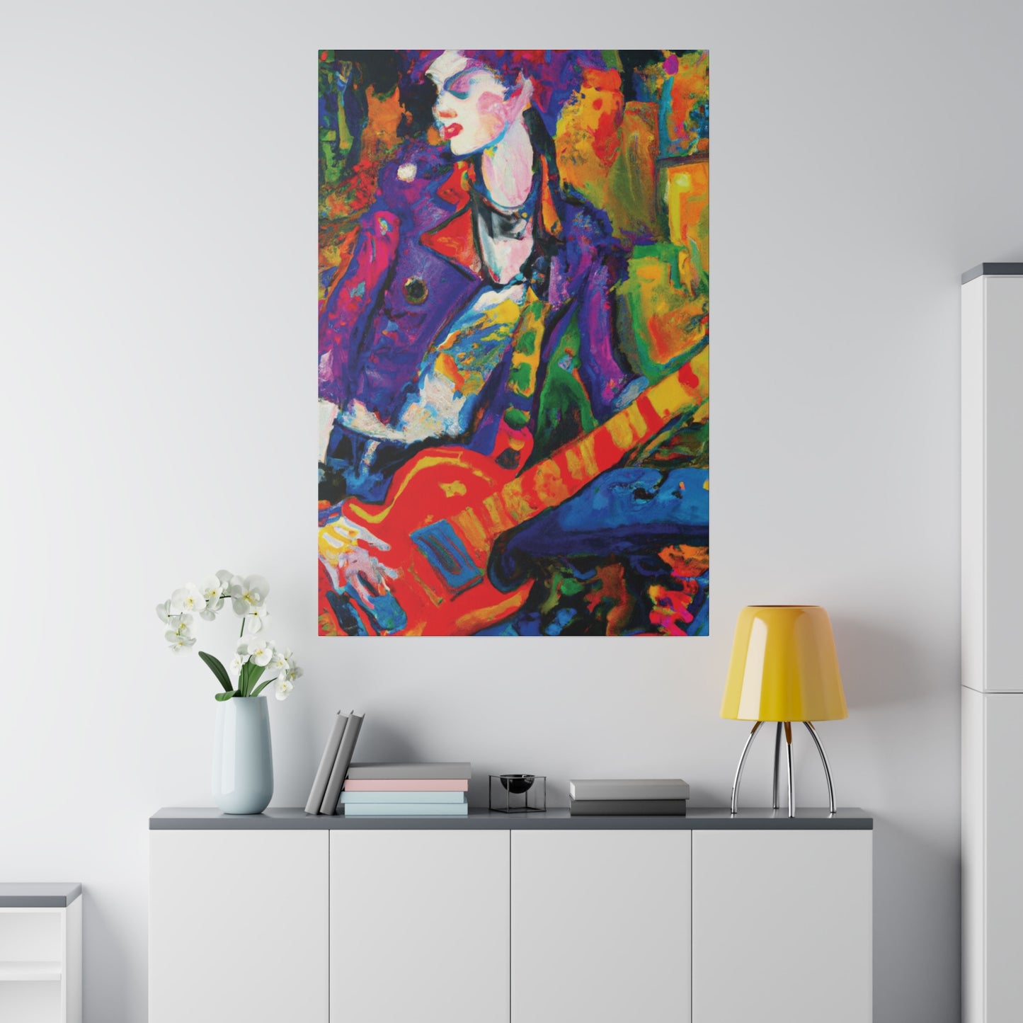 7368Q - Rockstar Oil Painting Style Print | Poster | Home Decor | Wall Art | Music Art | Canvas