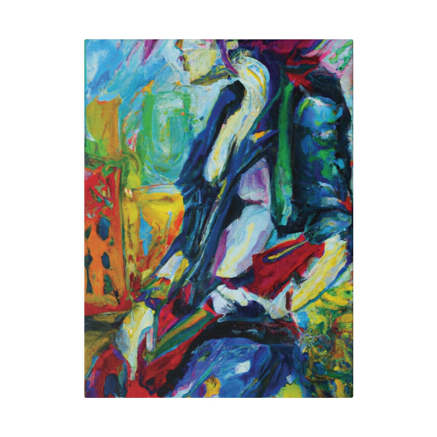 298T - Rockstar Oil Painting Style Print | Poster | Home Decor | Wall Art | Music Art | Canvas