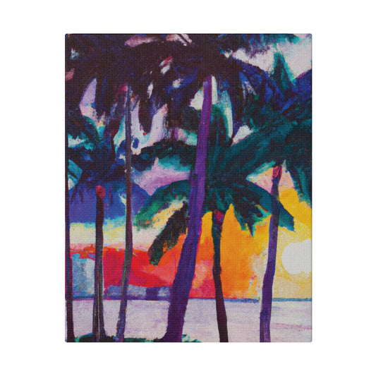 3259X - Miami Beach Sunset Painting Print | Miami | Beach | Sunset | Poster | Home Decor | Wall Art | Canvas