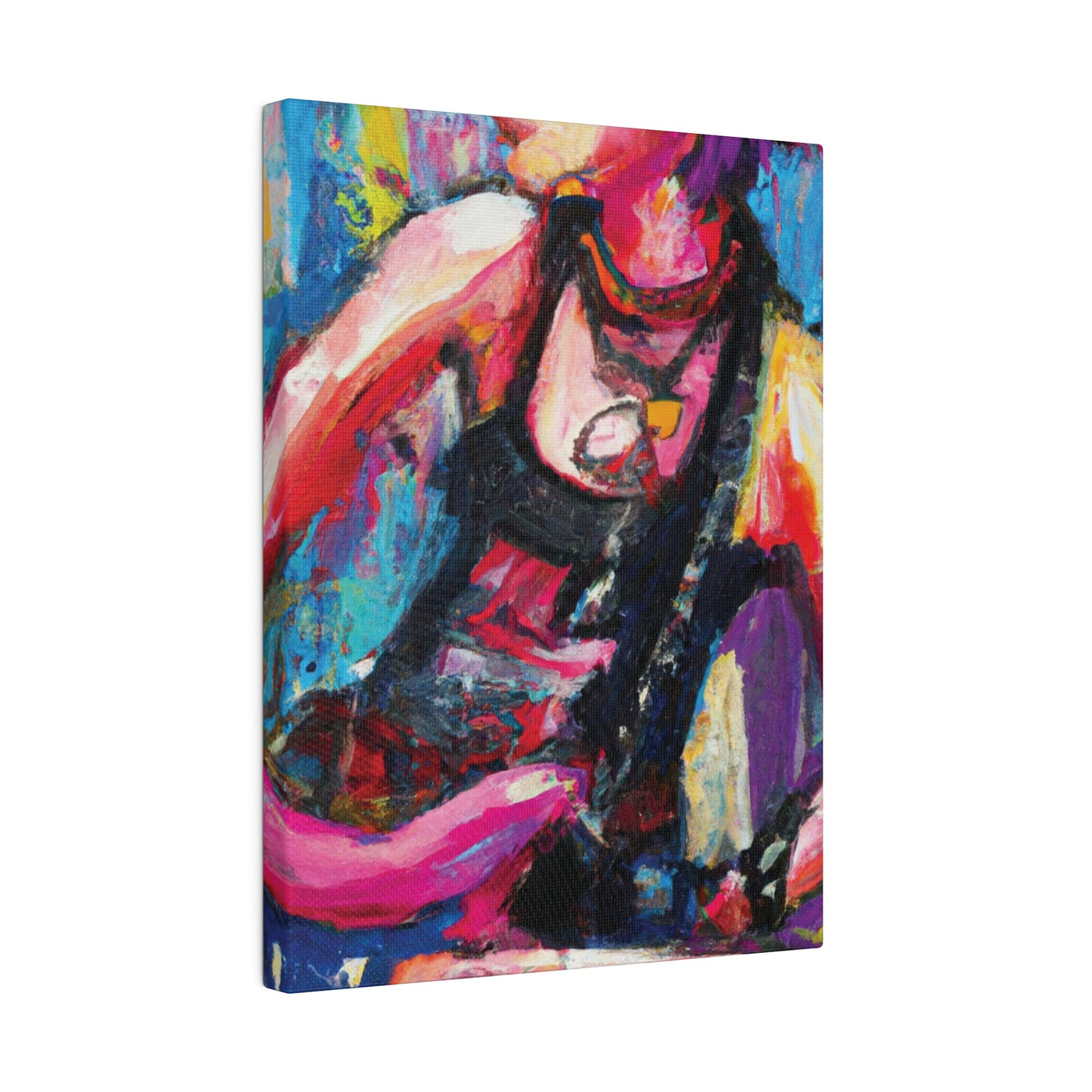 7793Y - Rockstar Oil Painting Style Print | Poster | Home Decor | Wall Art | Music Art | Canvas