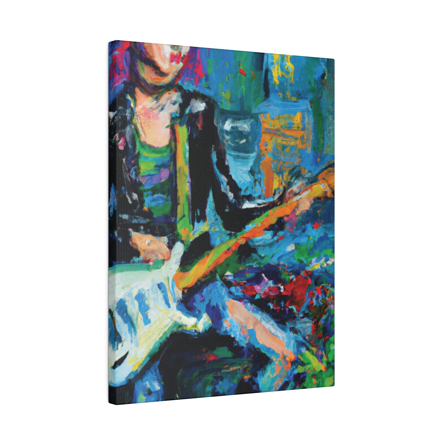 6774A - Rockstar Oil Painting Style Print | Poster | Home Decor | Wall Art | Music Art | Canvas