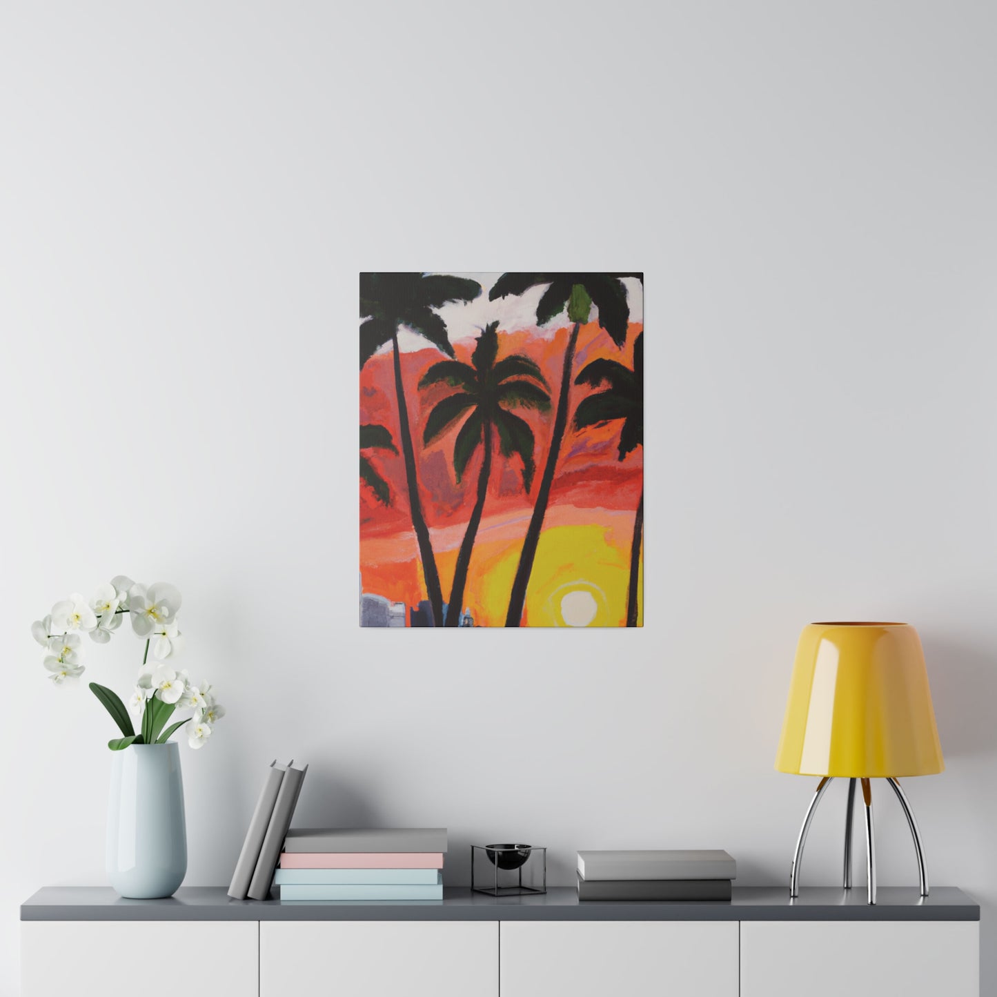 3556V - Miami Beach Sunset Painting Print | Miami | Beach | Sunset | Poster | Home Decor | Wall Art | Canvas