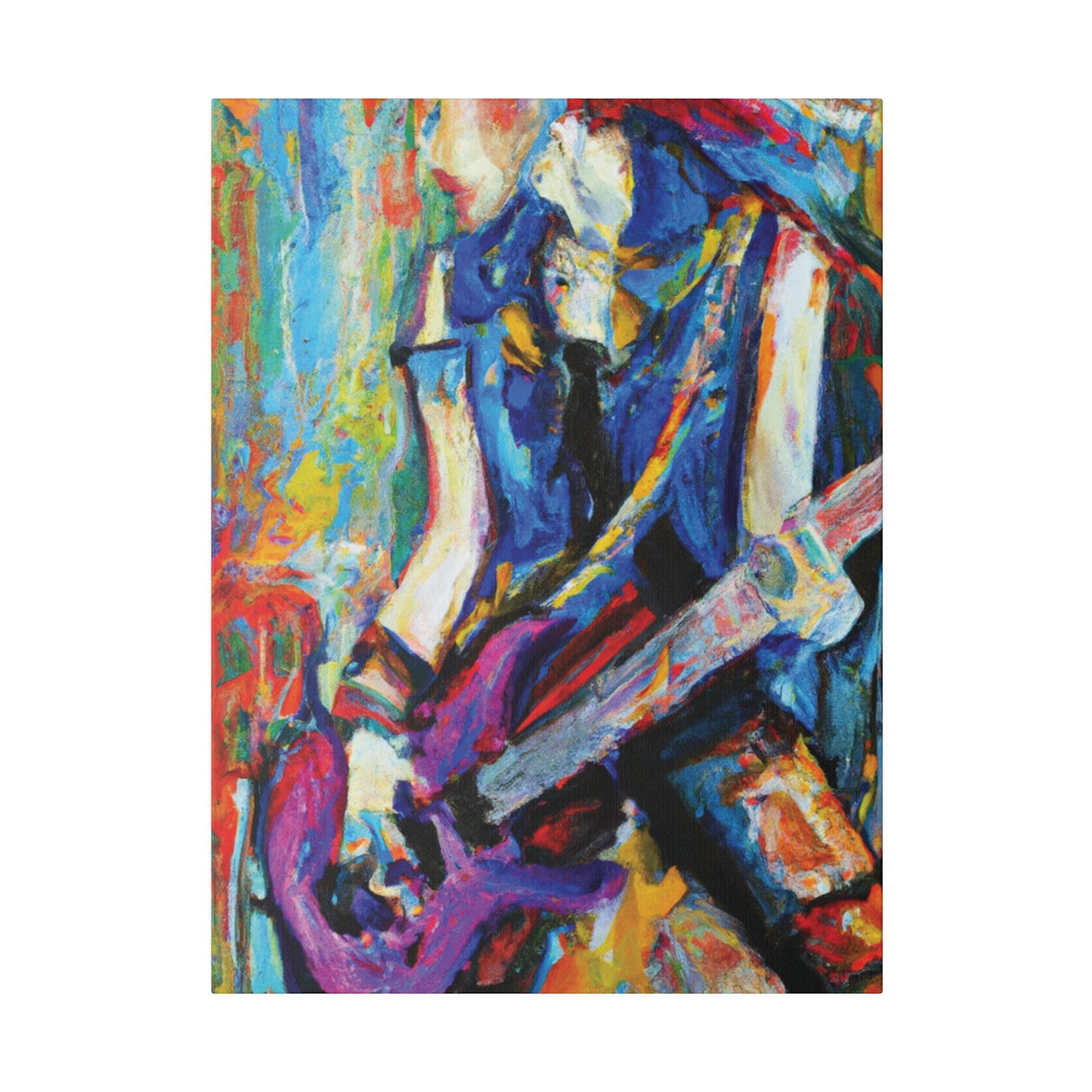 3886Z - Rockstar Oil Painting Style Print | Poster | Home Decor | Wall Art | Music Art | Canvas