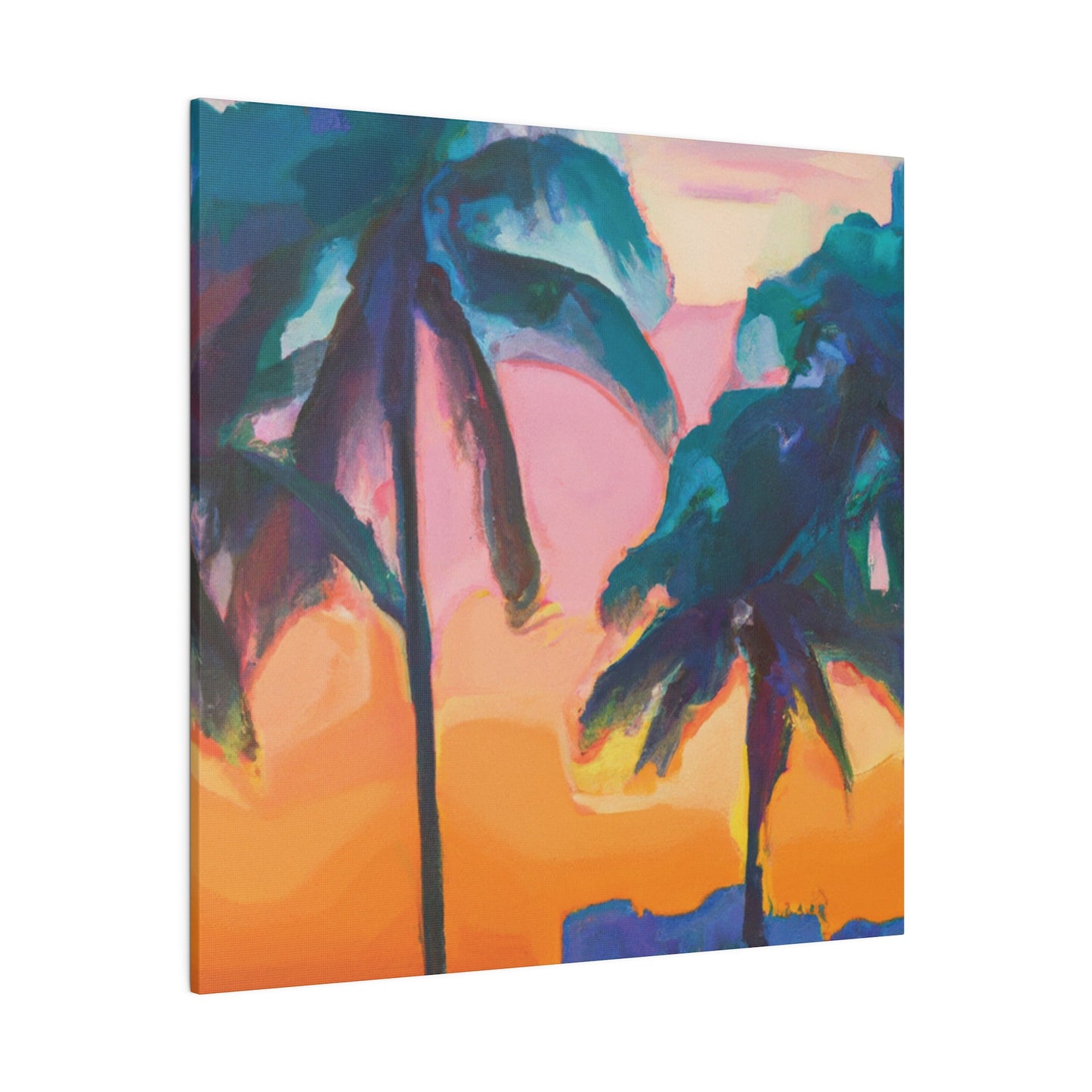 6494M - Miami Beach Sunset Painting Print | Miami | Beach | Sunset | Poster | Home Decor | Wall Art | Canvas