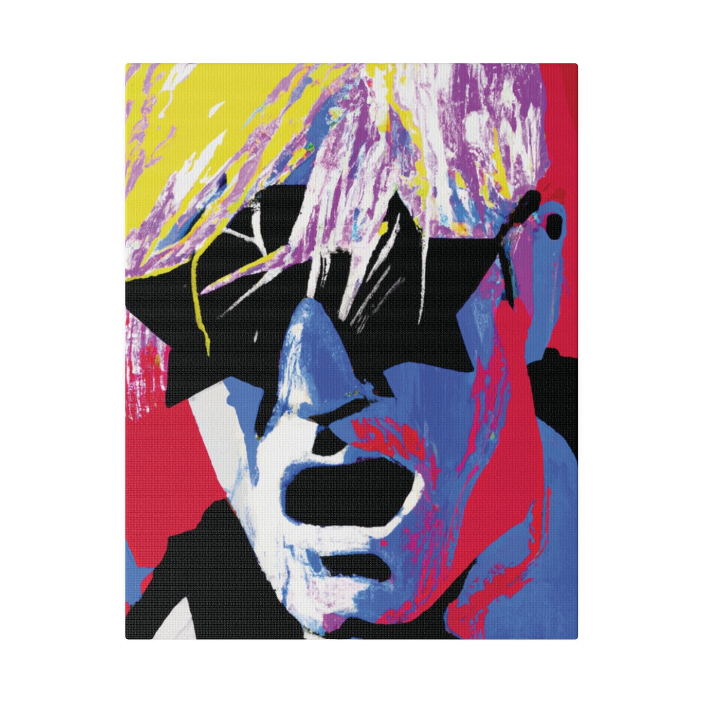 4837X - Rockstar Painting Print | Face | Abstract | Poster | Home Decor | Wall Art | Music Art | Canvas