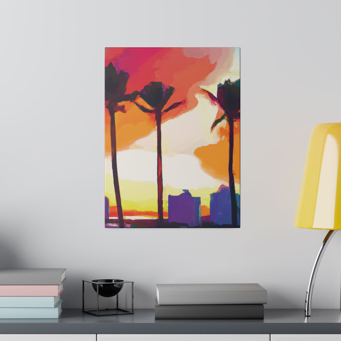 1605J - Miami Beach Sunset Painting Print | Miami | Beach | Sunset | Poster | Home Decor | Wall Art | Canvas