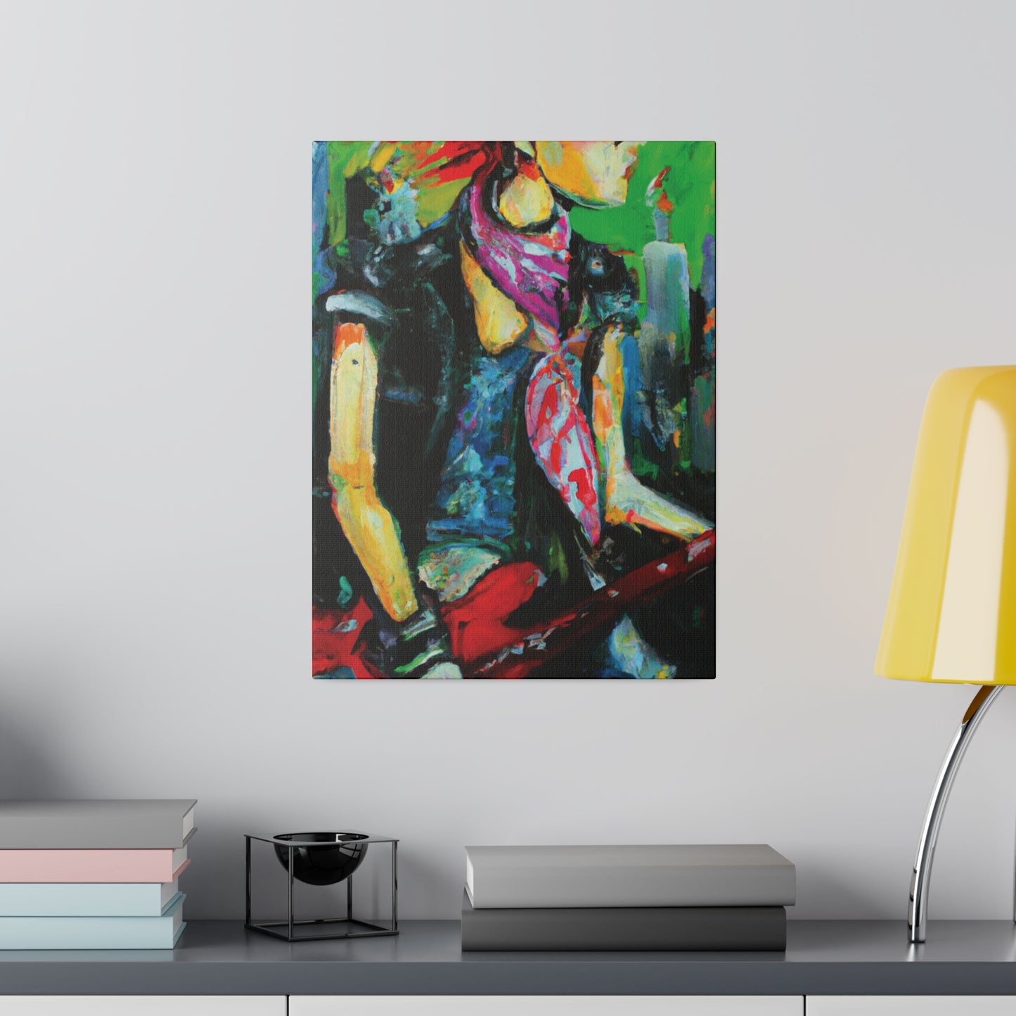 5198V - Rockstar Oil Painting Style Print | Poster | Home Decor | Wall Art | Music Art | Canvas