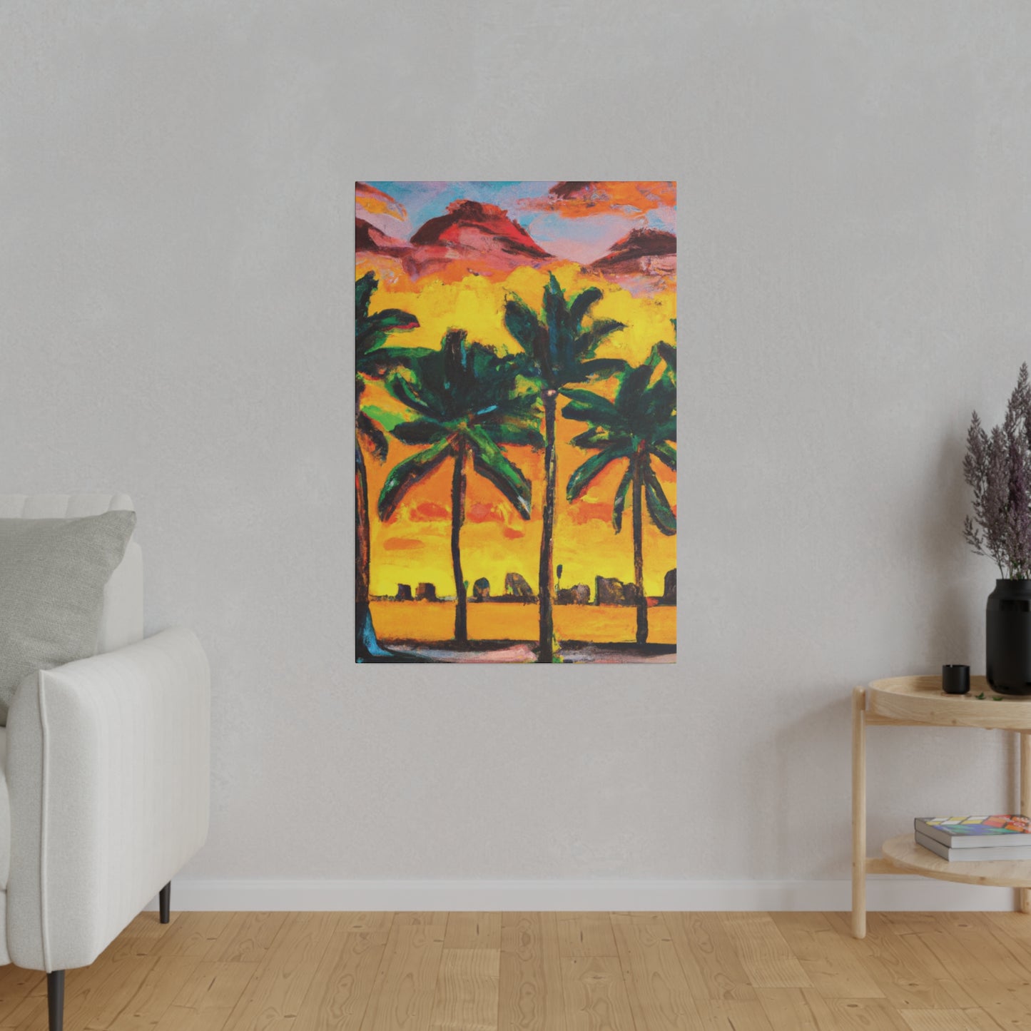 3622W - Miami Beach Sunset Painting Print | Miami | Beach | Sunset | Poster | Home Decor | Wall Art | Canvas