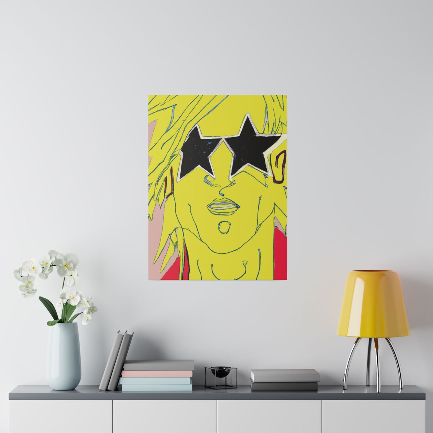 2035A - Rockstar Painting Print | Face | Abstract | Poster | Home Decor | Wall Art | Music Art | Canvas