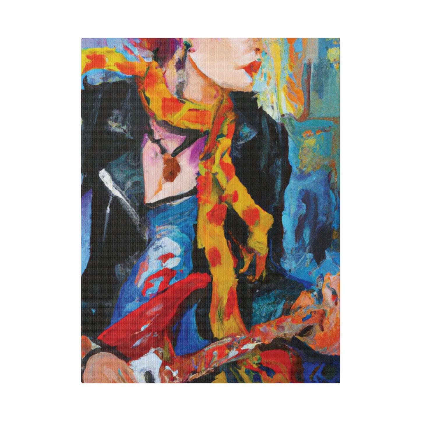 6234X - Rockstar Oil Painting Style Print | Poster | Home Decor | Wall Art | Music Art | Canvas