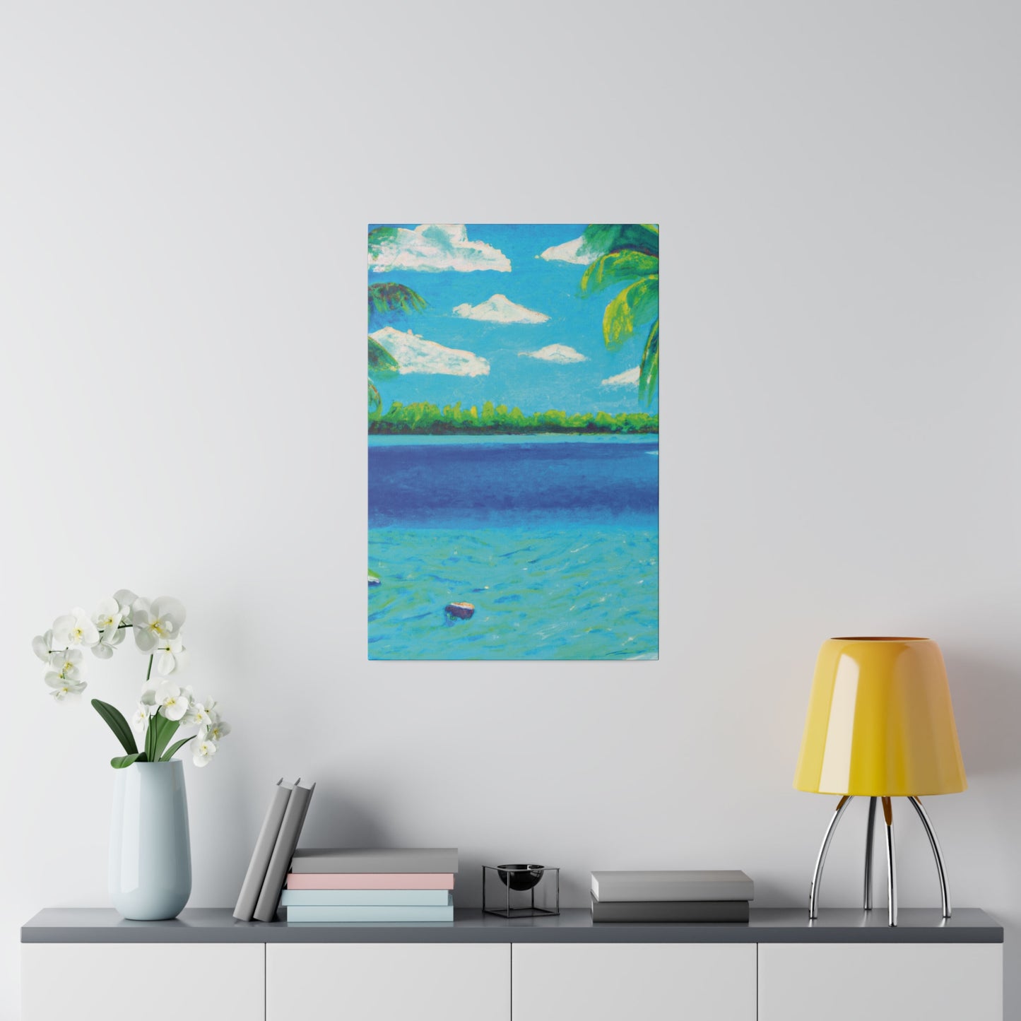 4513K - Bahamas Ocean Painting Print | Bahamas | Ocean | Beach | Poster | Home Decor | Wall Art | Canvas