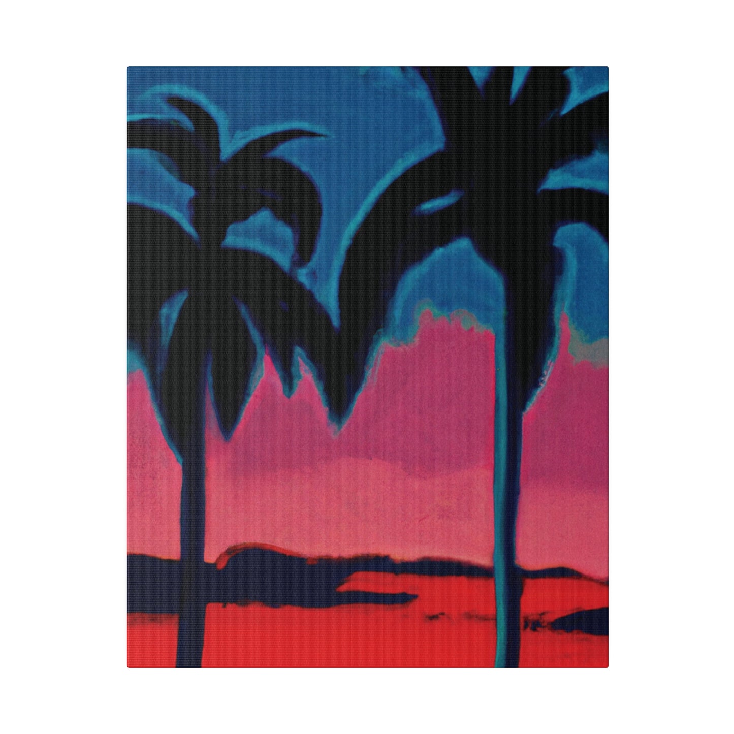 2545B - Miami Beach Sunset Painting Print | Miami | Beach | Sunset | Poster | Home Decor | Wall Art | Canvas