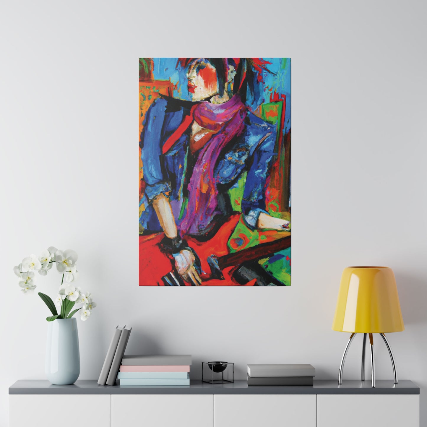 7293V - Rockstar Oil Painting Style Print | Poster | Home Decor | Wall Art | Music Art | Canvas