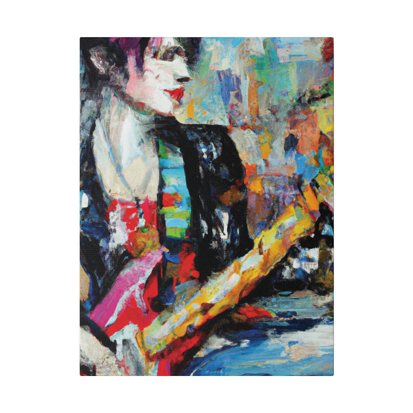 8162K - Rockstar Oil Painting Style Print | Poster | Home Decor | Wall Art | Music Art | Canvas