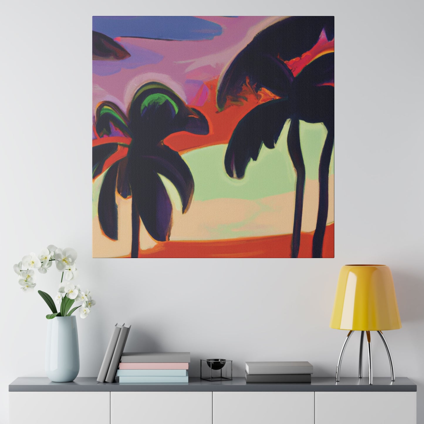 4438V - Miami Beach Sunset Painting Print | Miami | Beach | Sunset | Poster | Home Decor | Wall Art | Canvas