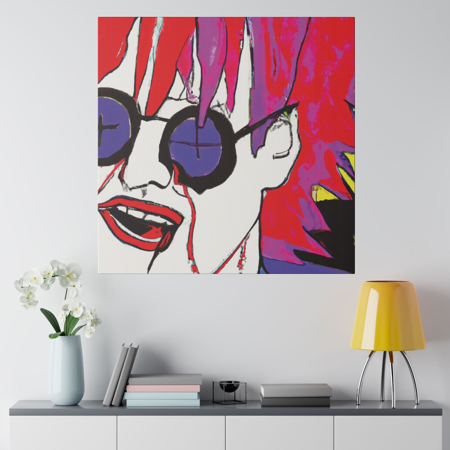 4014Q - Rockstar Painting Print | Face | Abstract | Poster | Home Decor | Wall Art | Music Art | Canvas