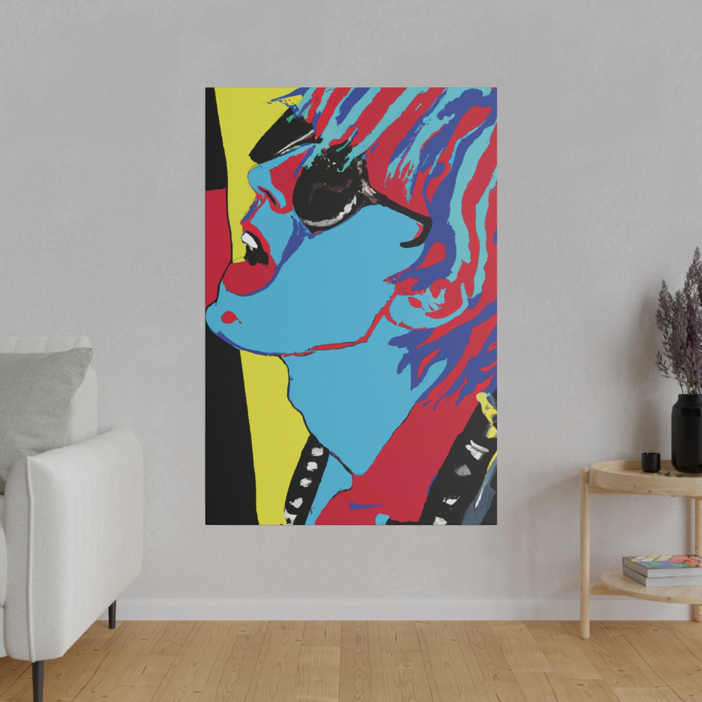 4238T - Rockstar Painting Print | Face | Abstract | Poster | Home Decor | Wall Art | Music Art | Canvas