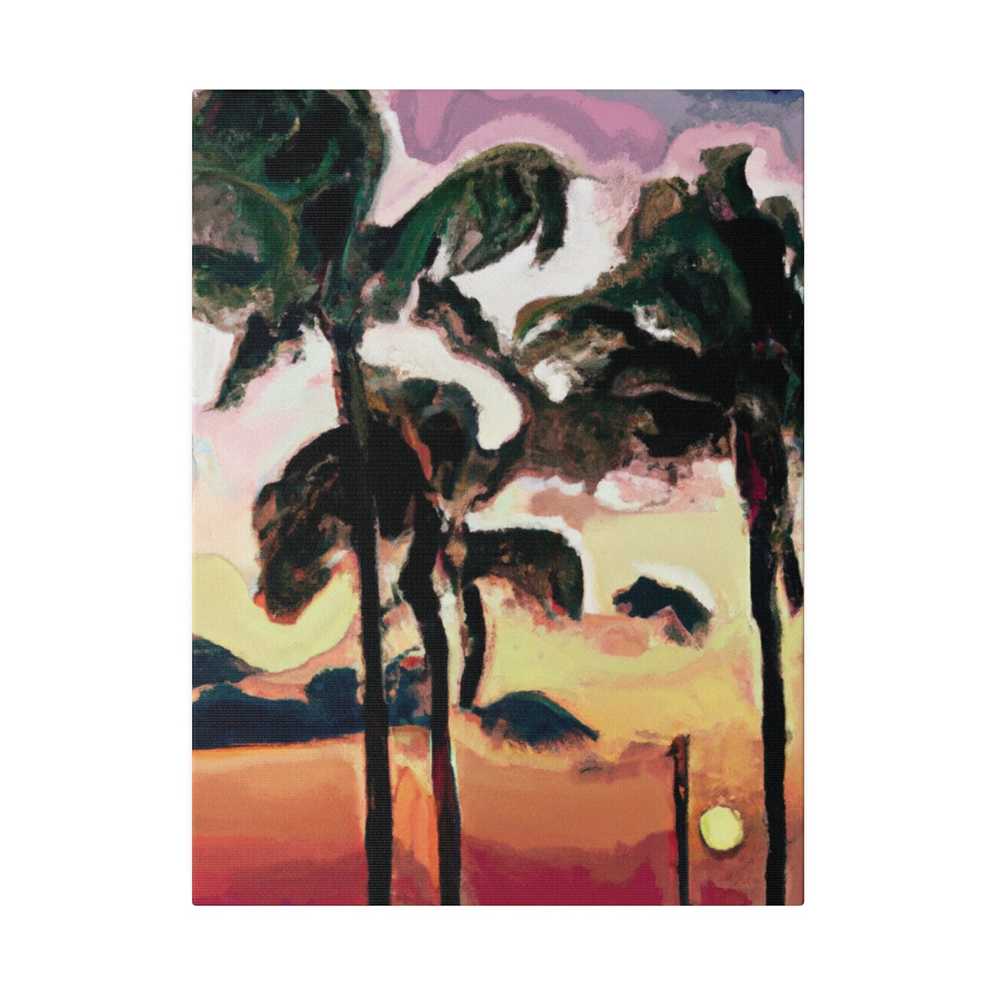 8274F - Miami Beach Sunset Painting Print | Miami | Beach | Sunset | Poster | Home Decor | Wall Art | Canvas