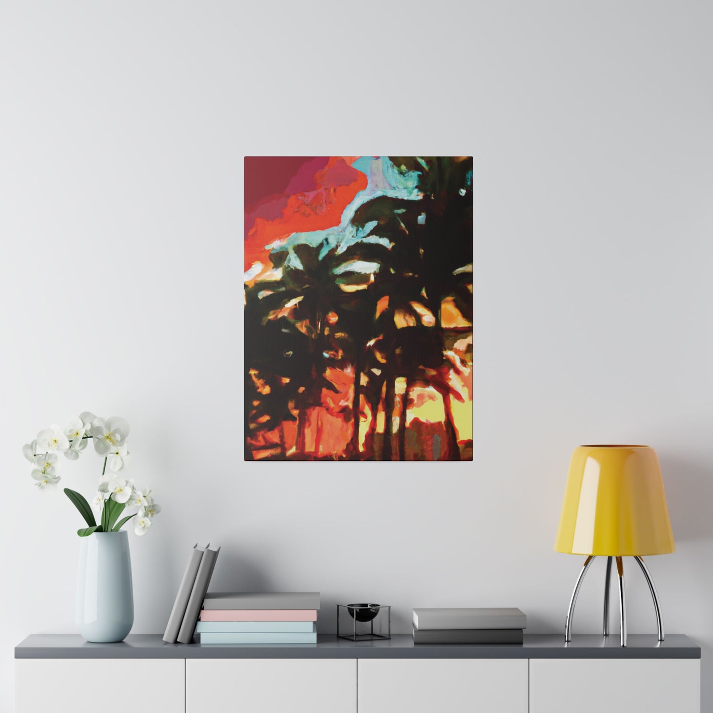 4052W - Miami Beach Sunset Painting Print | Miami | Beach | Sunset | Poster | Home Decor | Wall Art | Canvas