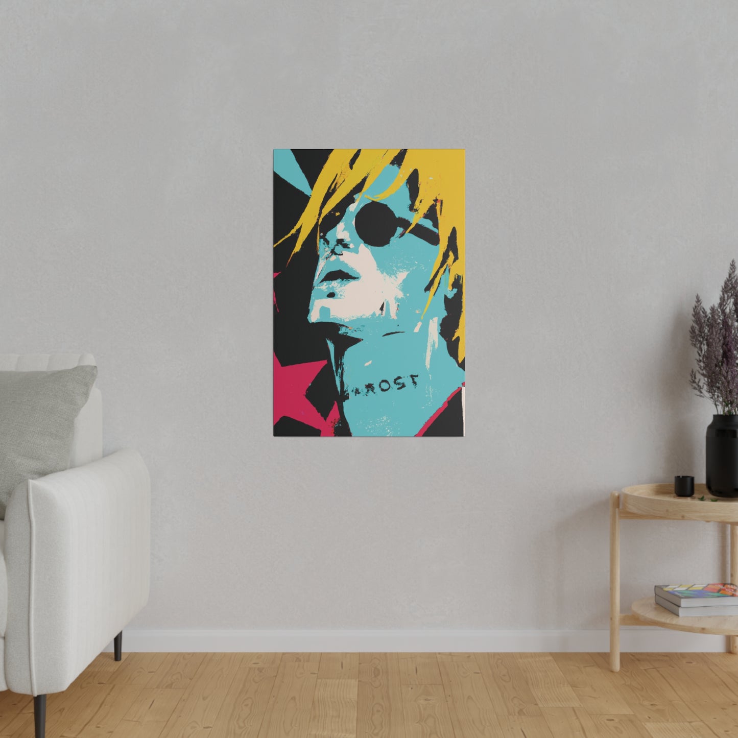 6138S - Rockstar Painting Print | Face | Abstract | Poster | Home Decor | Wall Art | Music Art | Canvas