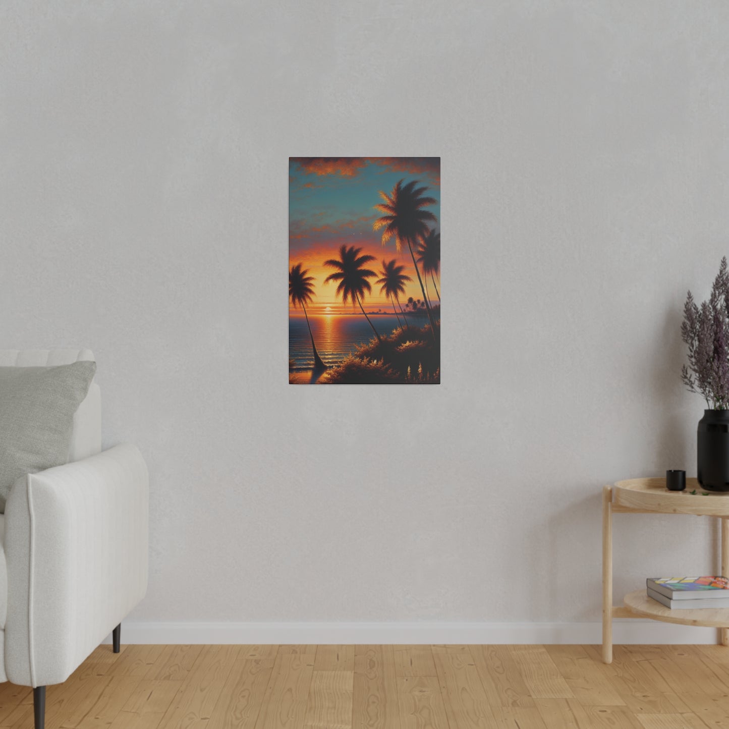 7485J - miami beach art, sunset background, ocean art work, beach art work, sunset designs, miami beach painting, miami beach print