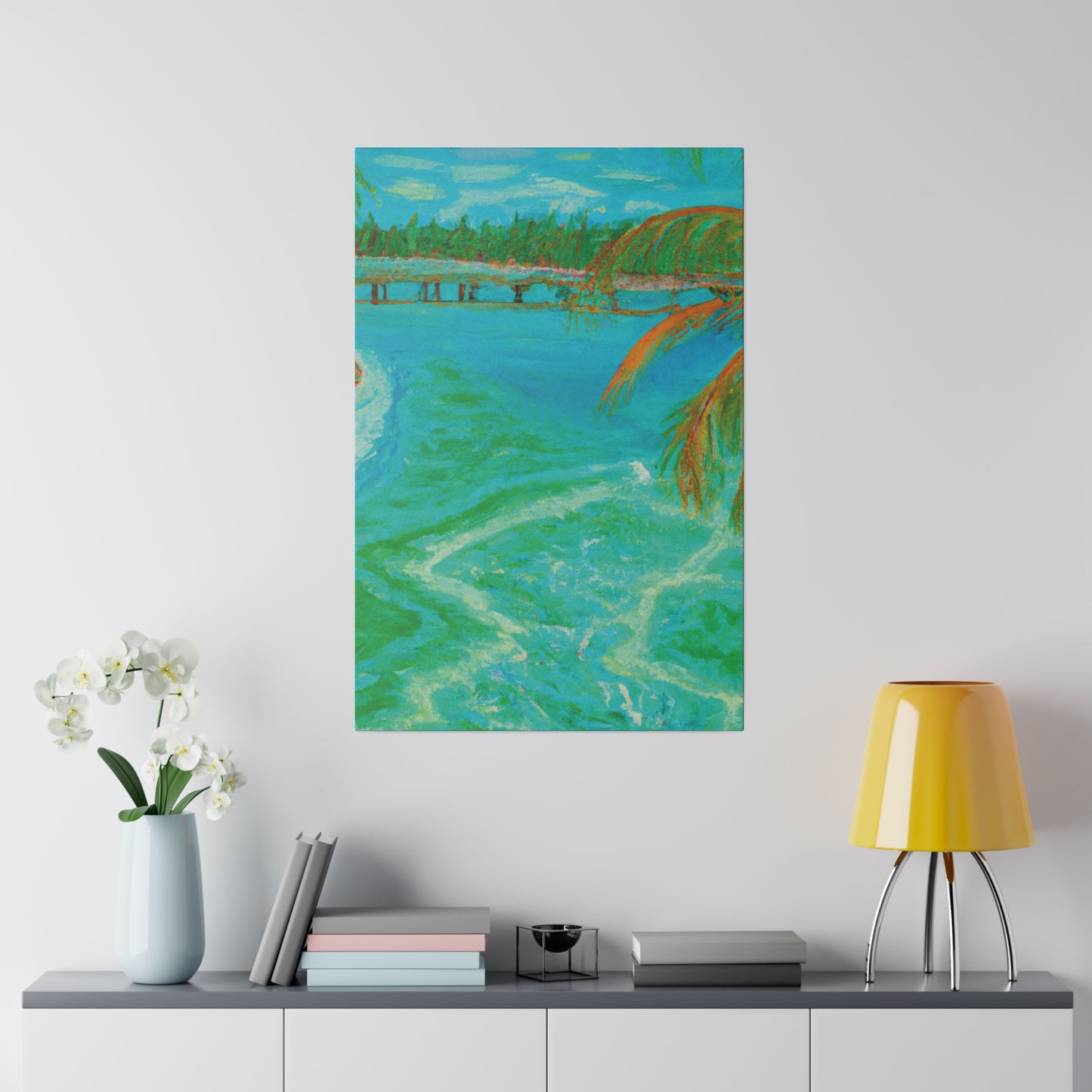 8864B - Bahamas Ocean Painting Print | Bahamas | Ocean | Beach | Poster | Home Decor | Wall Art | Canvas