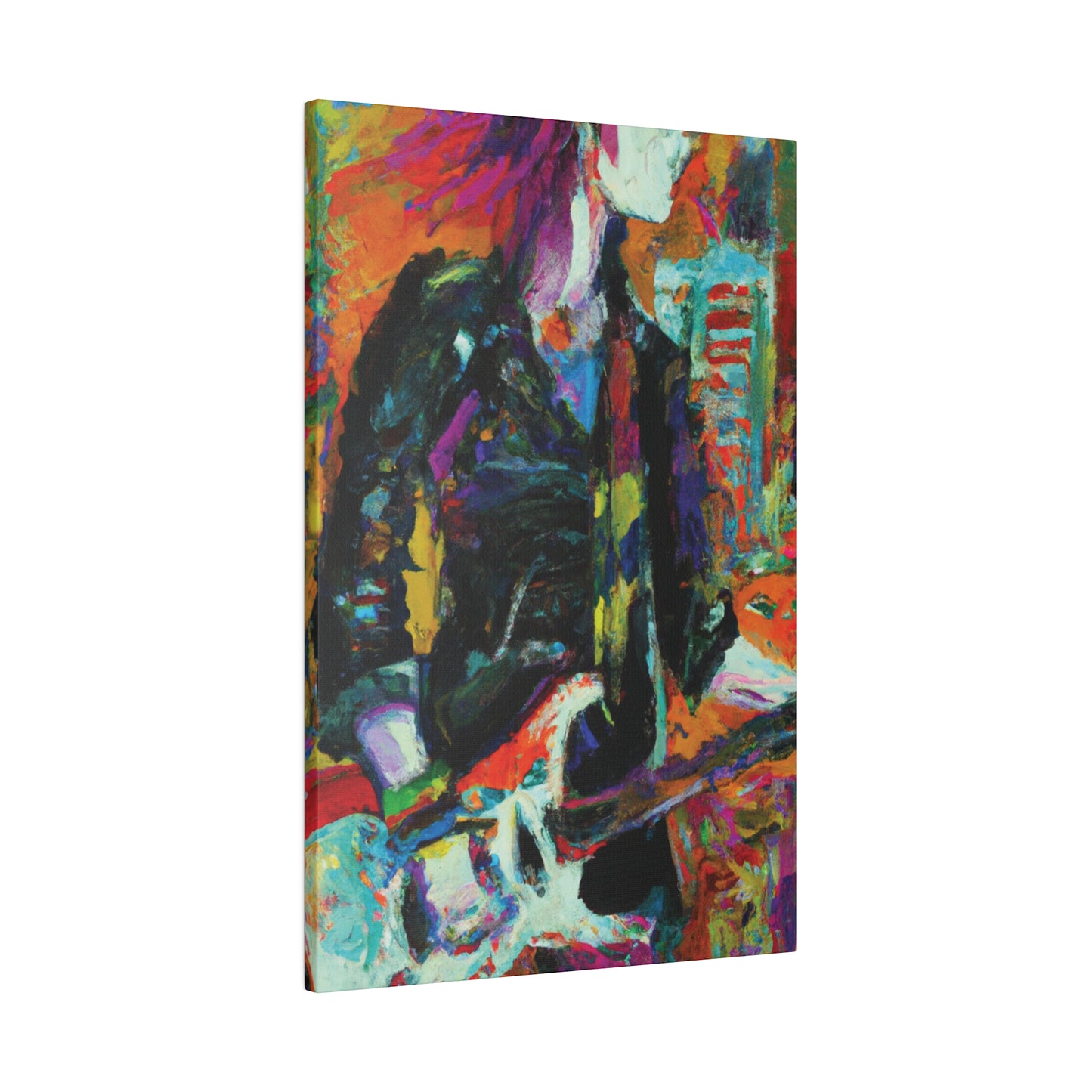 8673Z - Rockstar Oil Painting Style Print | Poster | Home Decor | Wall Art | Music Art | Canvas