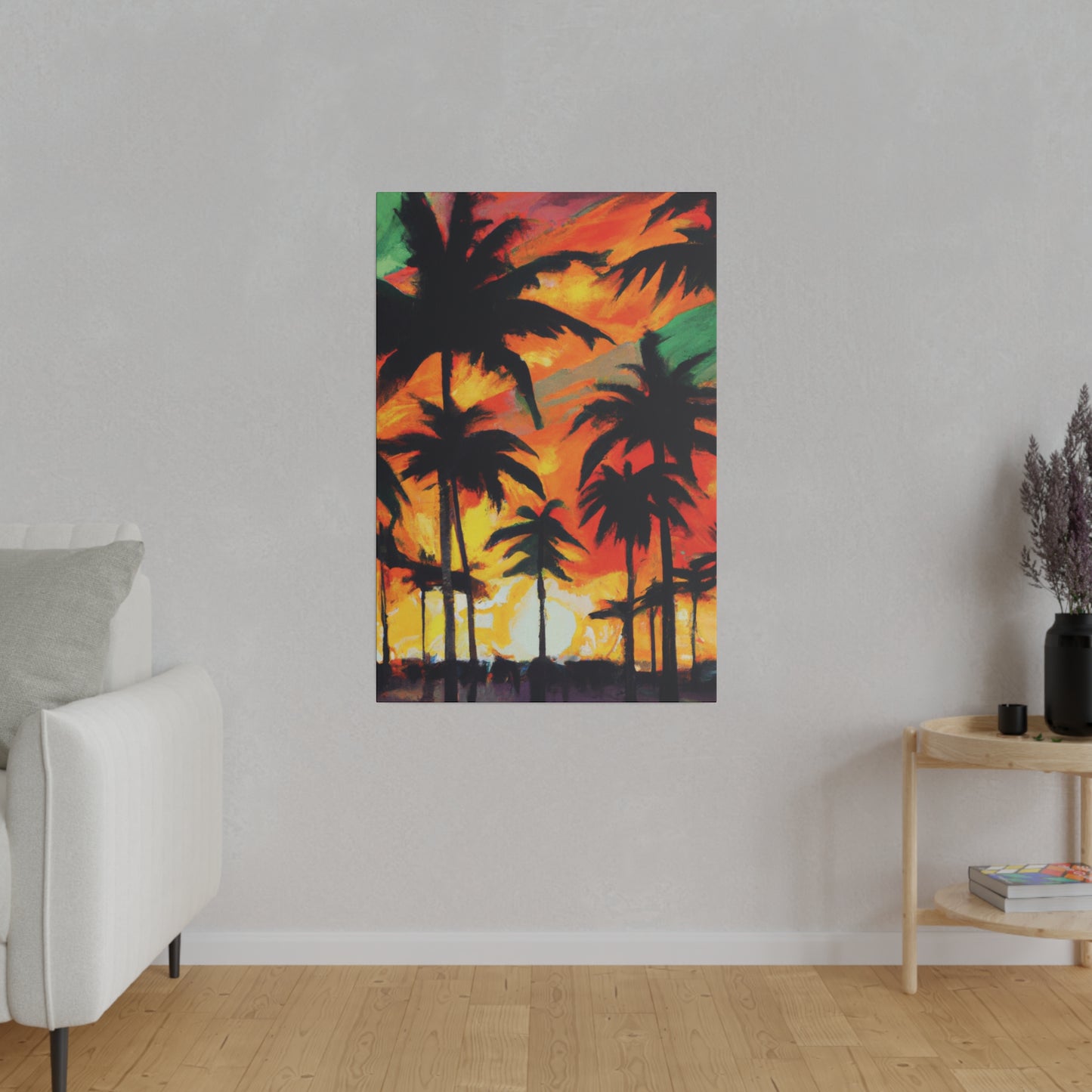 4567E - Miami Beach Sunset Painting Print | Miami | Beach | Sunset | Poster | Home Decor | Wall Art | Canvas