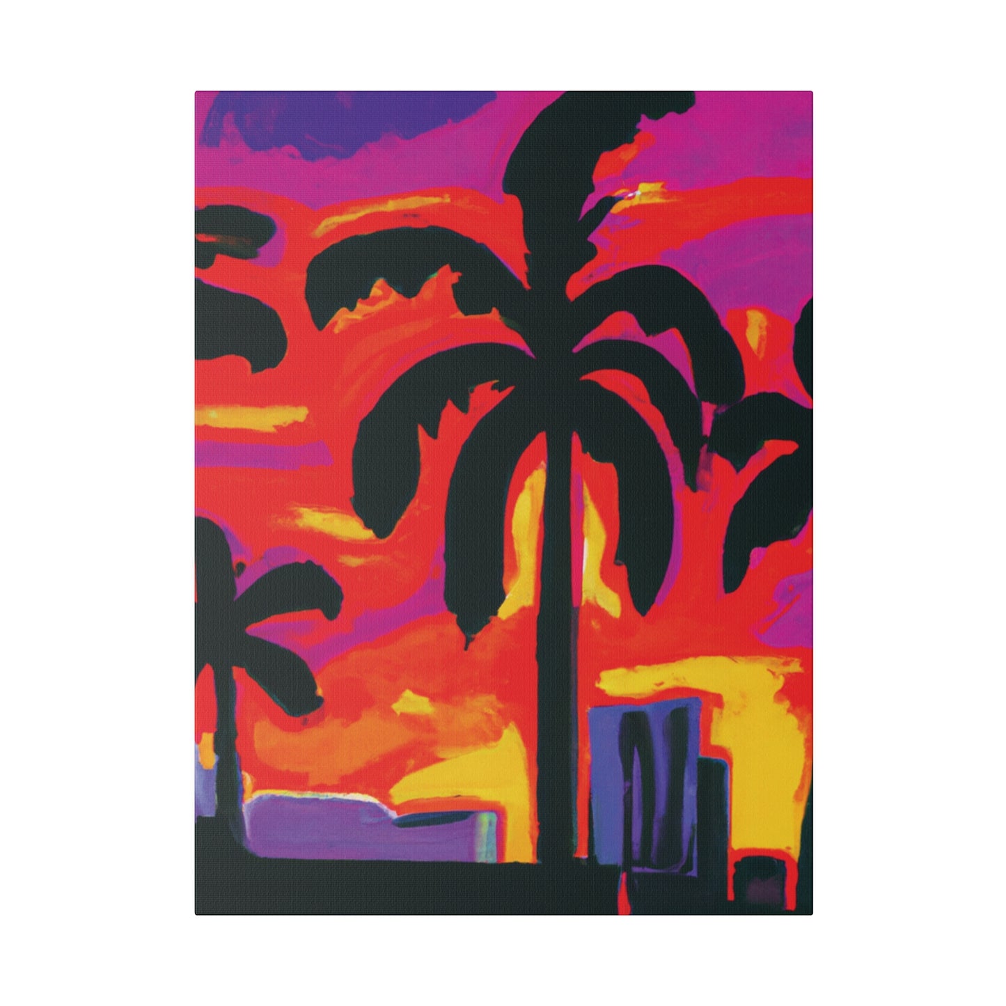 4066V - Miami Beach Sunset Painting Print | Miami | Beach | Sunset | Poster | Home Decor | Wall Art | Canvas