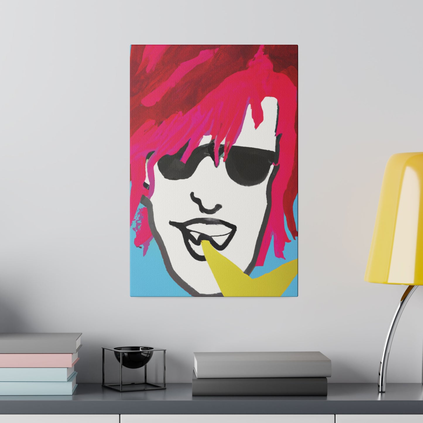 8342F - Rockstar Painting Print | Face | Abstract | Poster | Home Decor | Wall Art | Music Art | Canvas