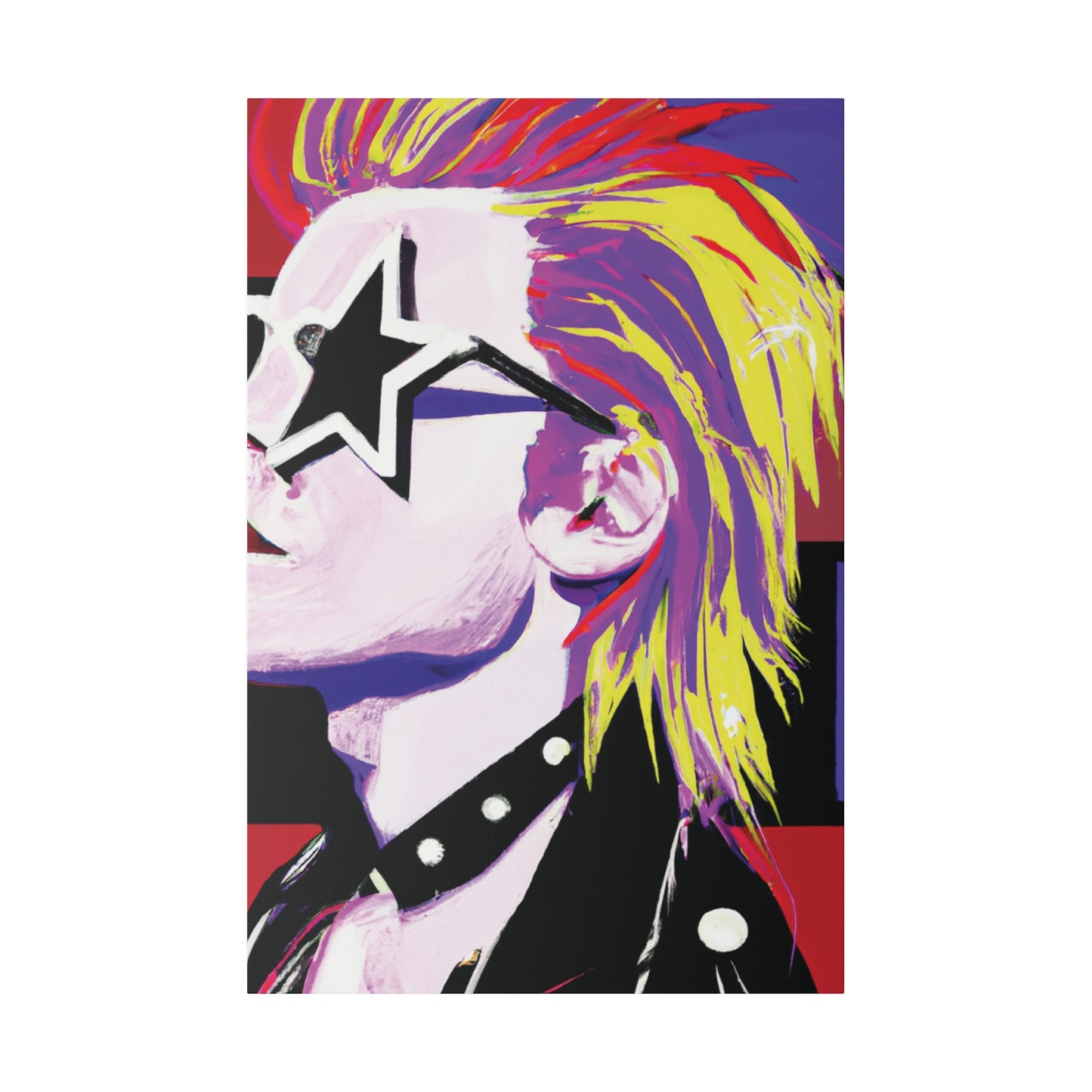 7547K - Rockstar Painting Print | Face | Abstract | Poster | Home Decor | Wall Art | Music Art | Canvas