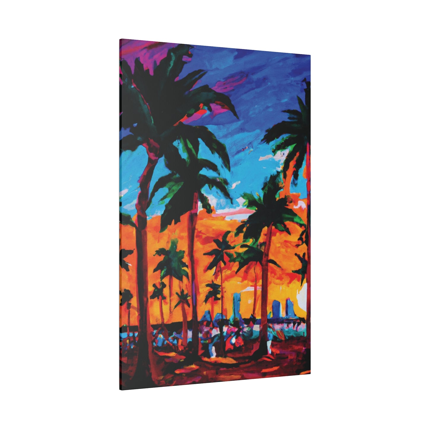 8453X - Miami Beach Sunset Painting Print | Miami | Beach | Sunset | Poster | Home Decor | Wall Art | Canvas