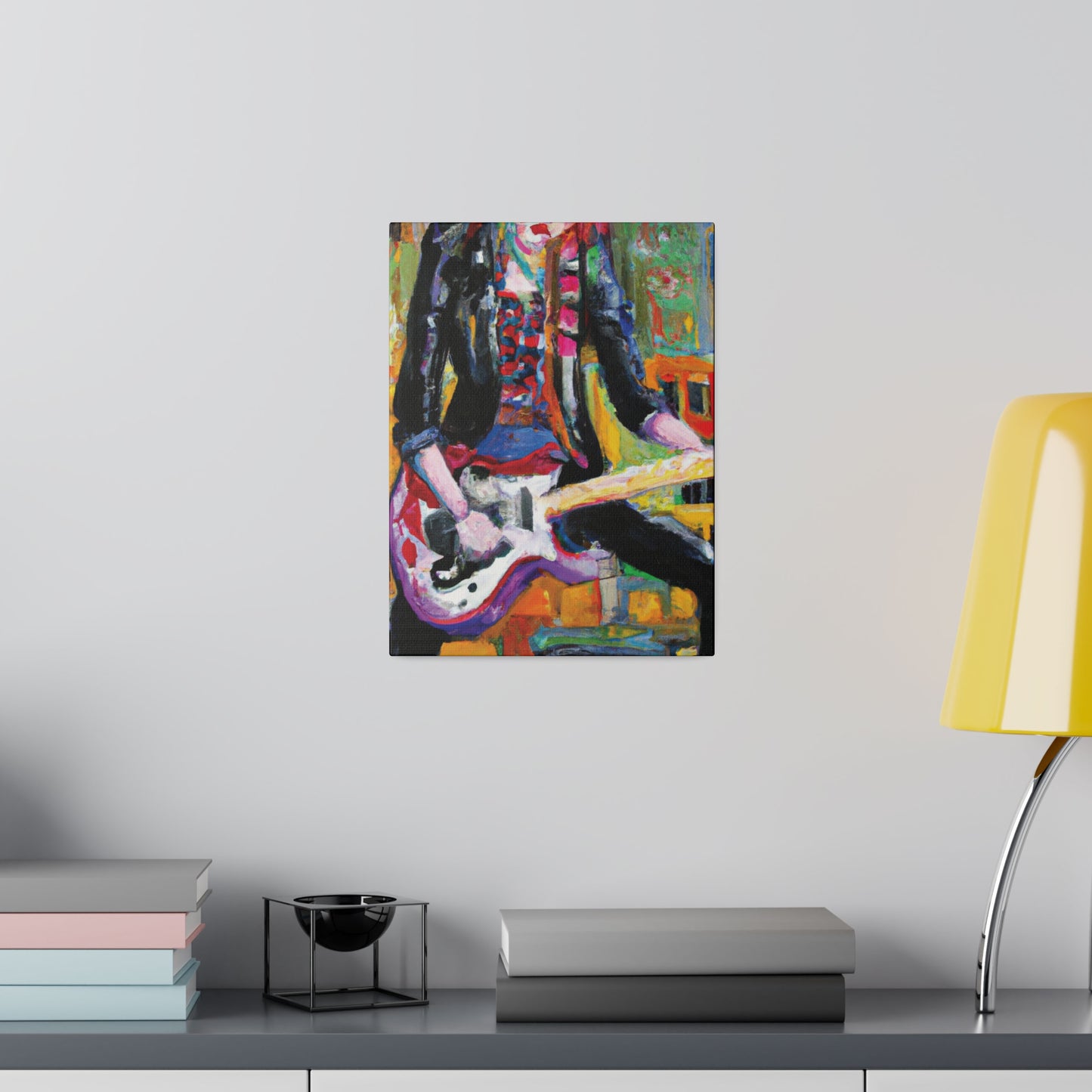 834H - Rockstar Oil Painting Style Print | Poster | Home Decor | Wall Art | Music Art | Canvas