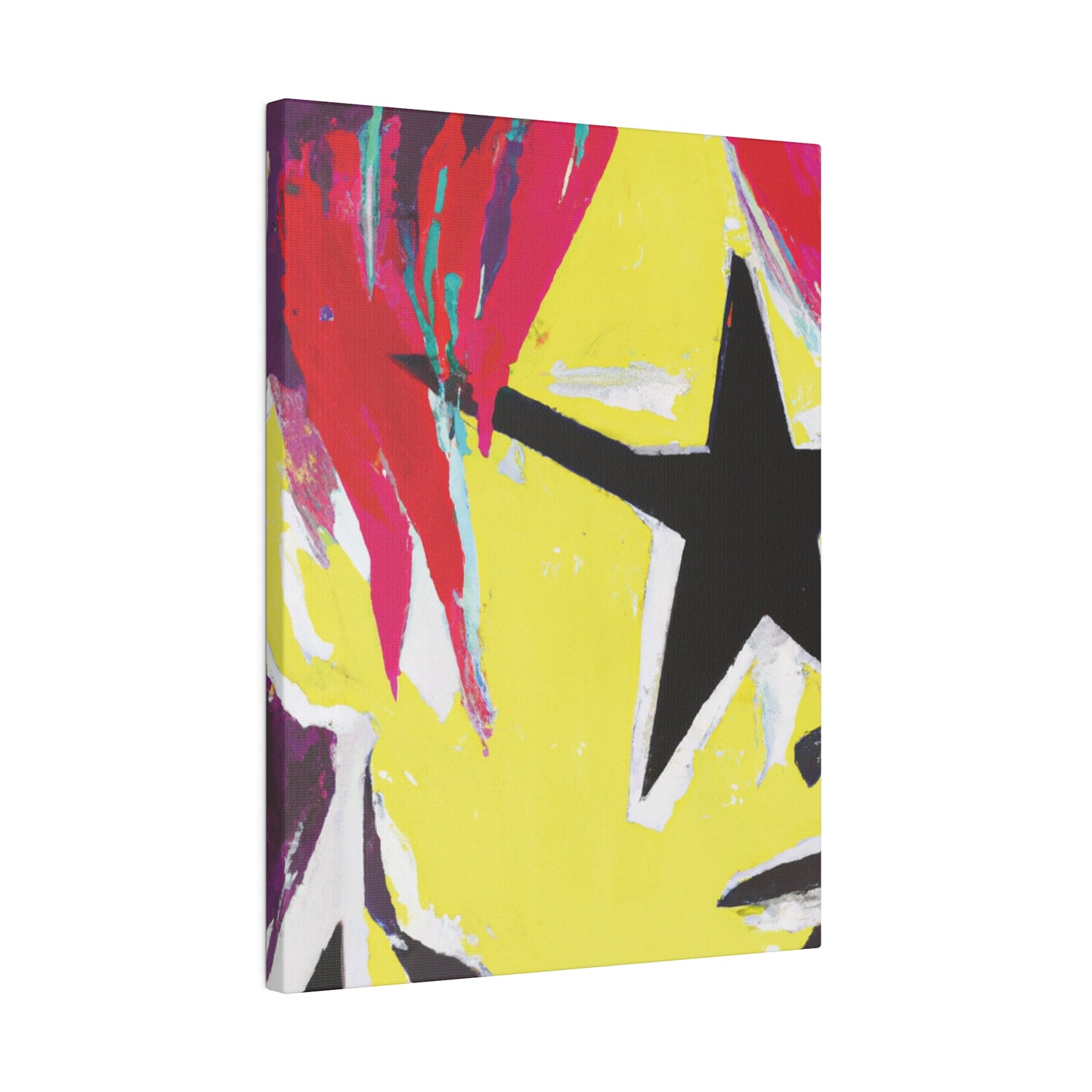8768M - Rockstar Painting Print | Face | Abstract | Poster | Home Decor | Wall Art | Music Art | Canvas