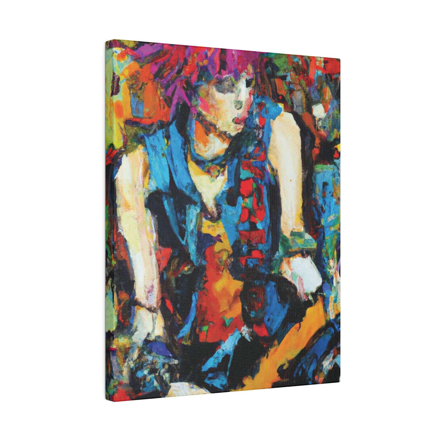 5373K - Rockstar Oil Painting Style Print | Poster | Home Decor | Wall Art | Music Art | Canvas