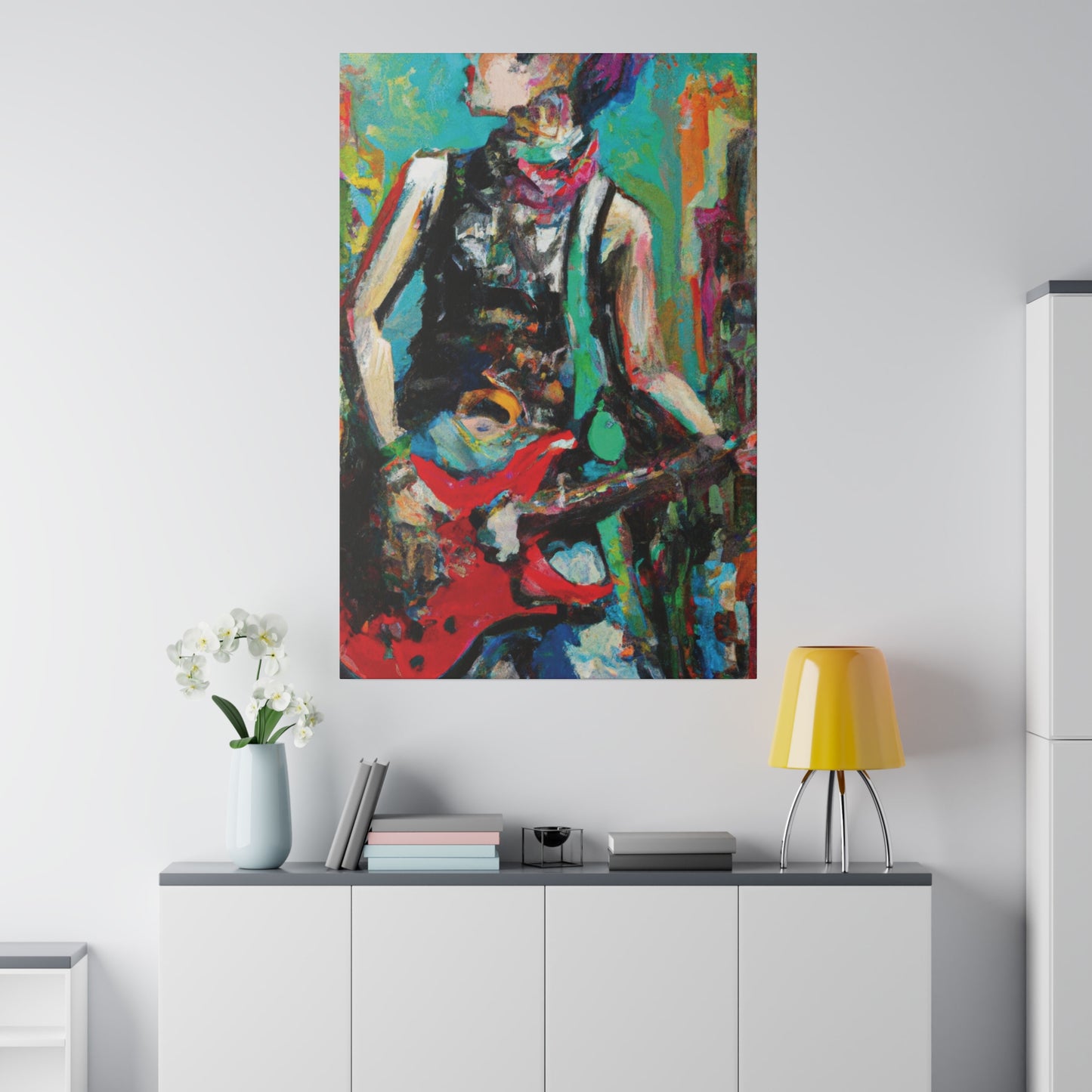 9287Z - Rockstar Oil Painting Style Print | Poster | Home Decor | Wall Art | Music Art | Canvas