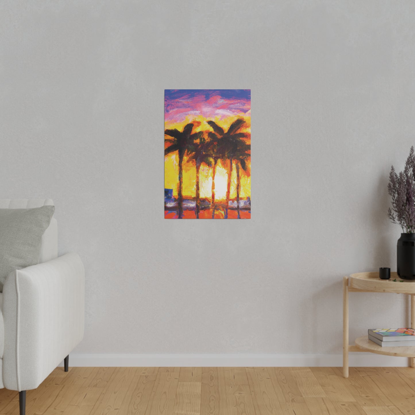 1535V - Miami Beach Sunset Painting Print | Miami | Beach | Sunset | Poster | Home Decor | Wall Art | Canvas