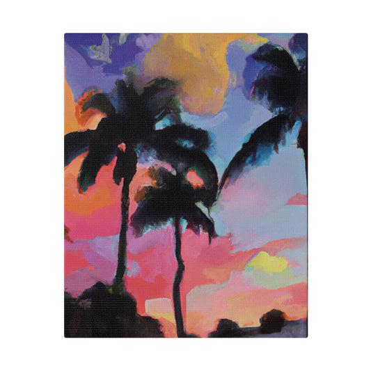 5334Q - Miami Beach Sunset Painting Print | Miami | Beach | Sunset | Poster | Home Decor | Wall Art | Canvas