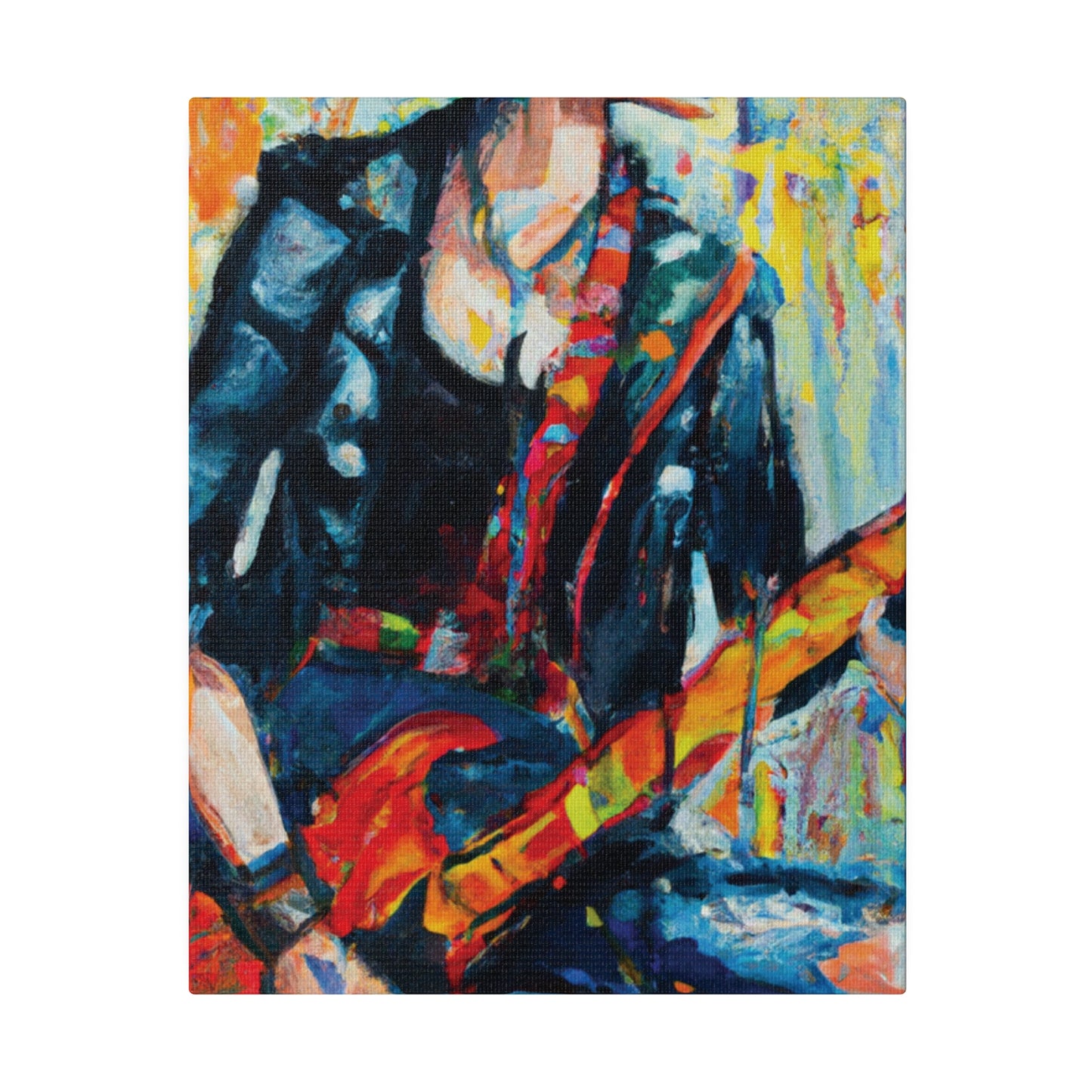 4573T - Rockstar Oil Painting Style Print | Poster | Home Decor | Wall Art | Music Art | Canvas