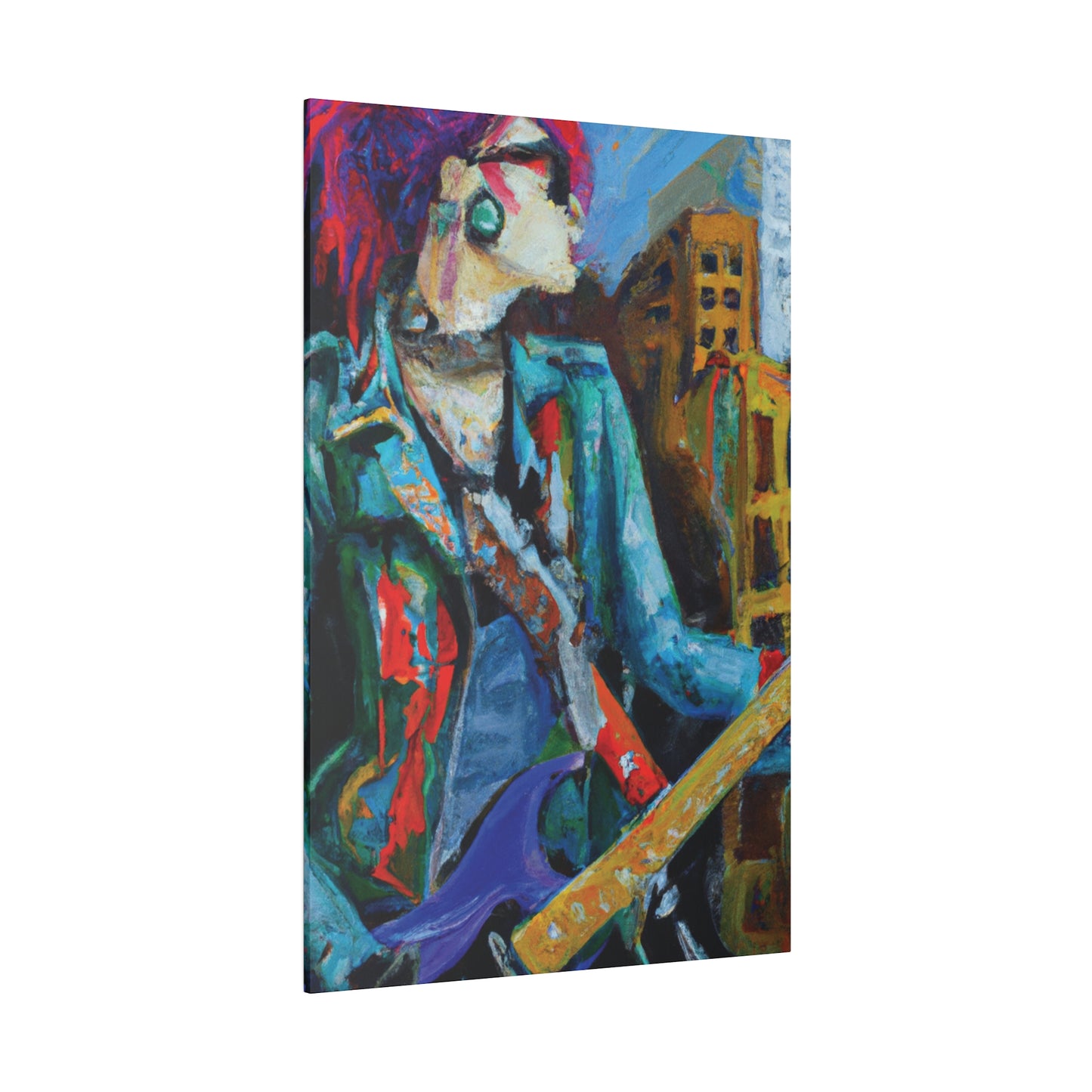 8911G - Rockstar Oil Painting Style Print | Poster | Home Decor | Wall Art | Music Art | Canvas