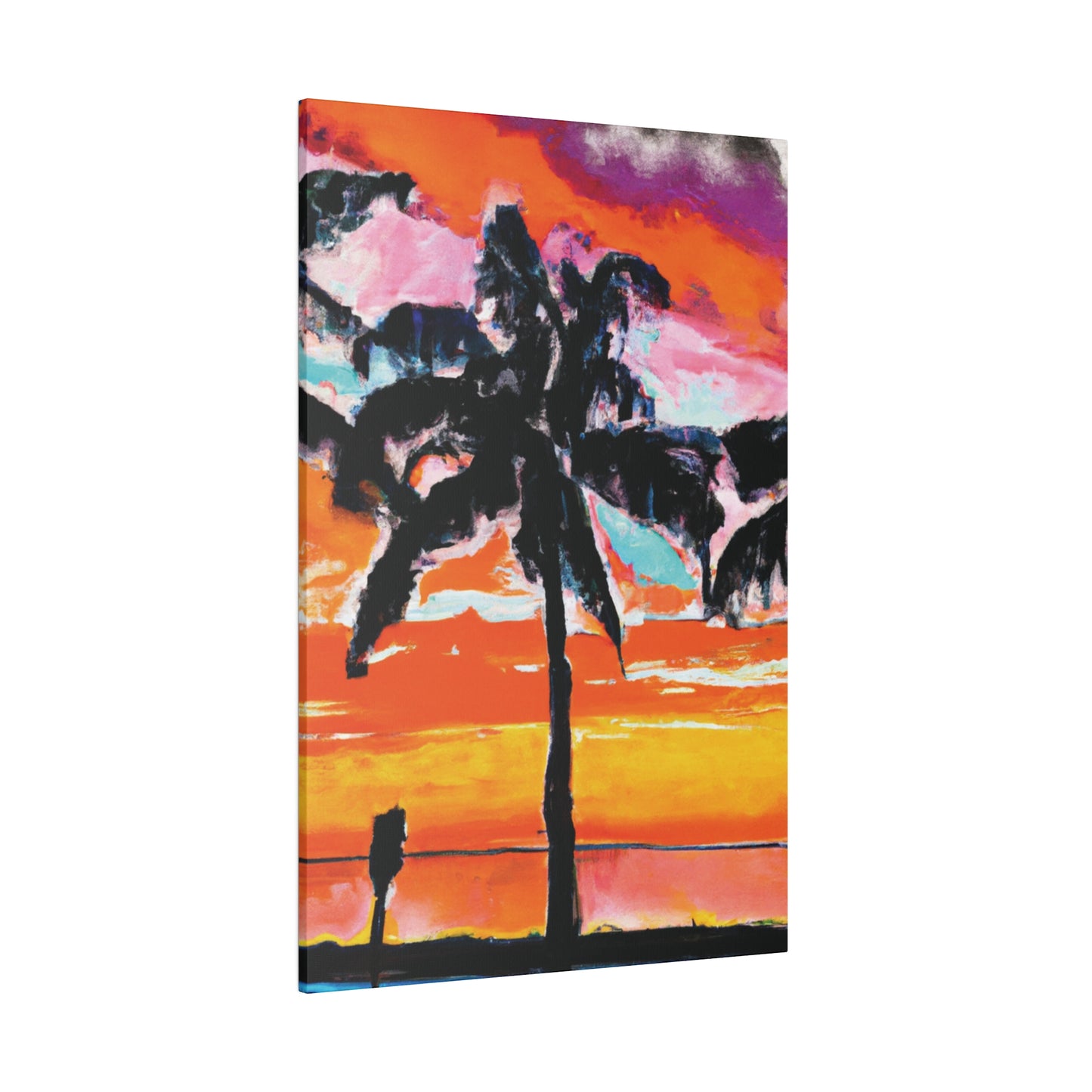 8371S - Miami Beach Sunset Painting Print | Miami | Beach | Sunset | Poster | Home Decor | Wall Art | Canvas