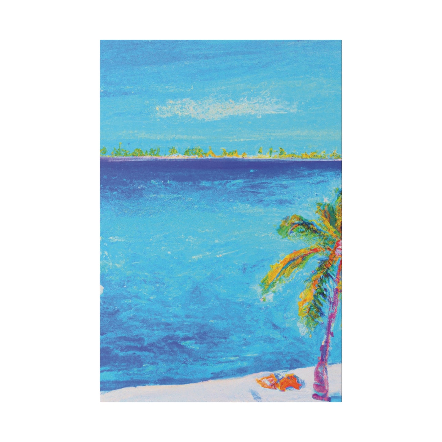 7666Q - Bahamas Ocean Painting Print | Bahamas | Ocean | Beach | Poster | Home Decor | Wall Art | Canvas