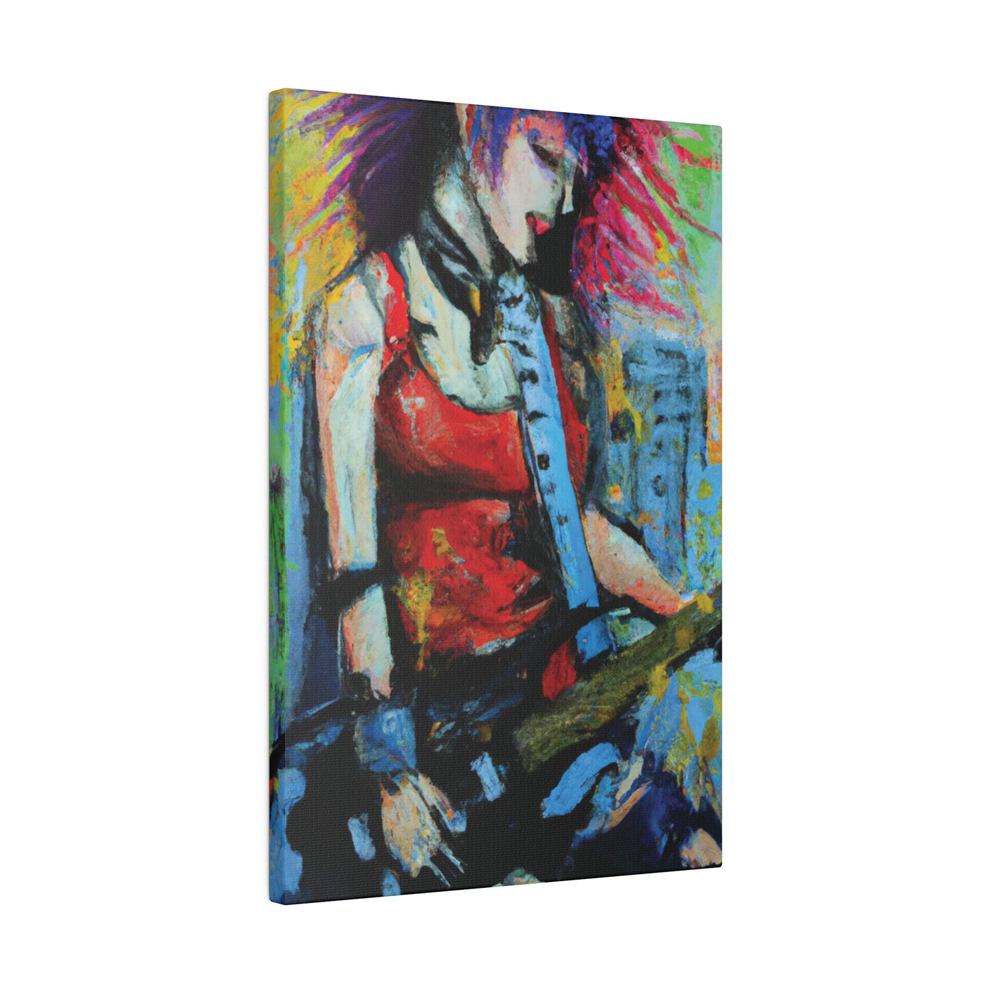 8424V - Rockstar Oil Painting Style Print | Poster | Home Decor | Wall Art | Music Art | Canvas