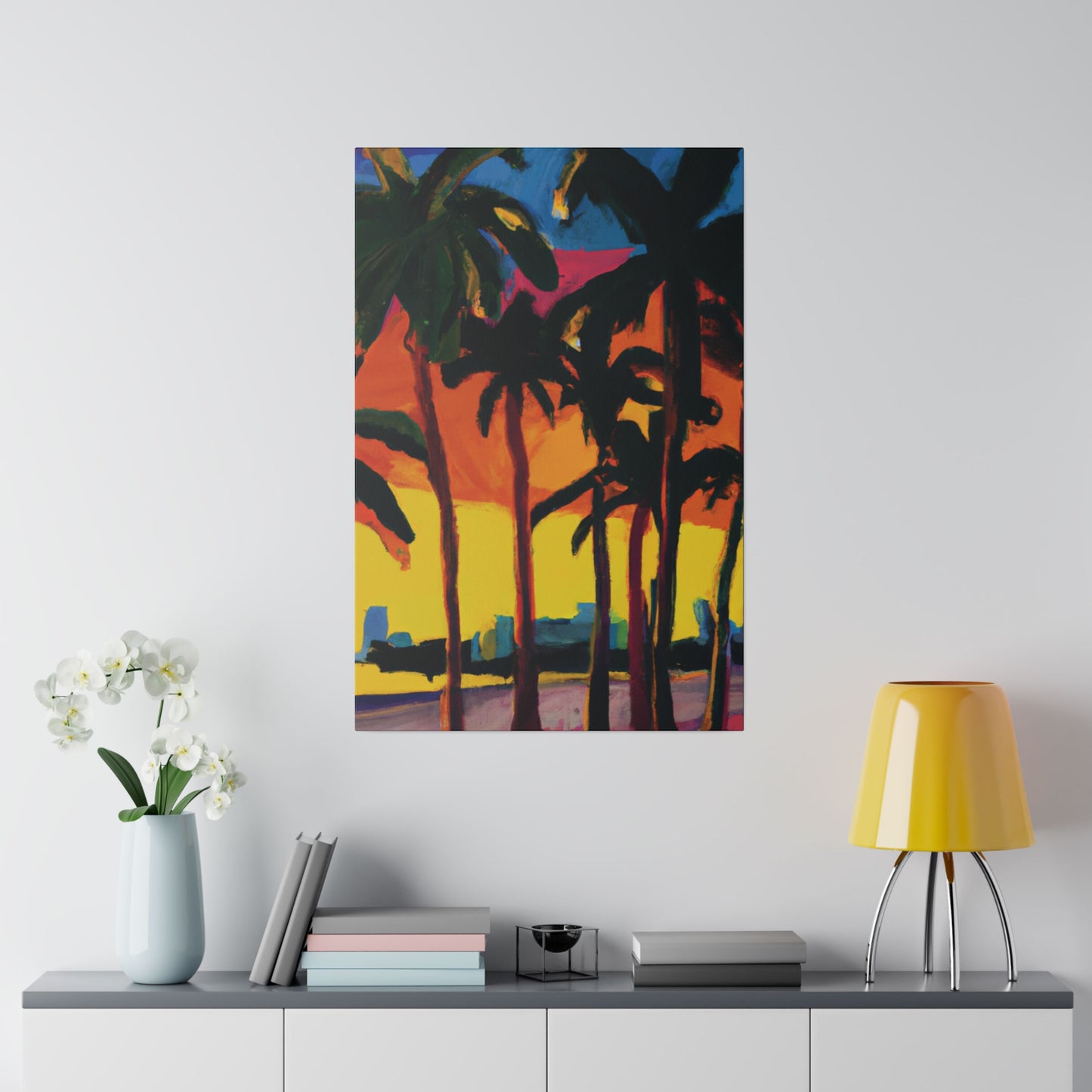 7398G - Miami Beach Sunset Painting Print | Miami | Beach | Sunset | Poster | Home Decor | Wall Art | Canvas