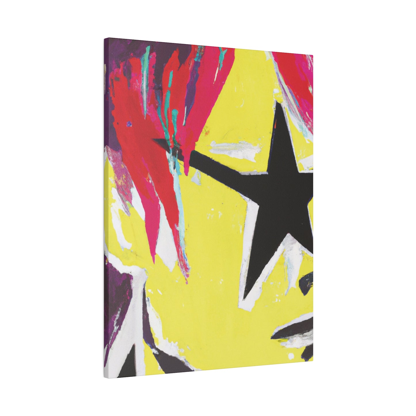 8768M - Rockstar Painting Print | Face | Abstract | Poster | Home Decor | Wall Art | Music Art | Canvas