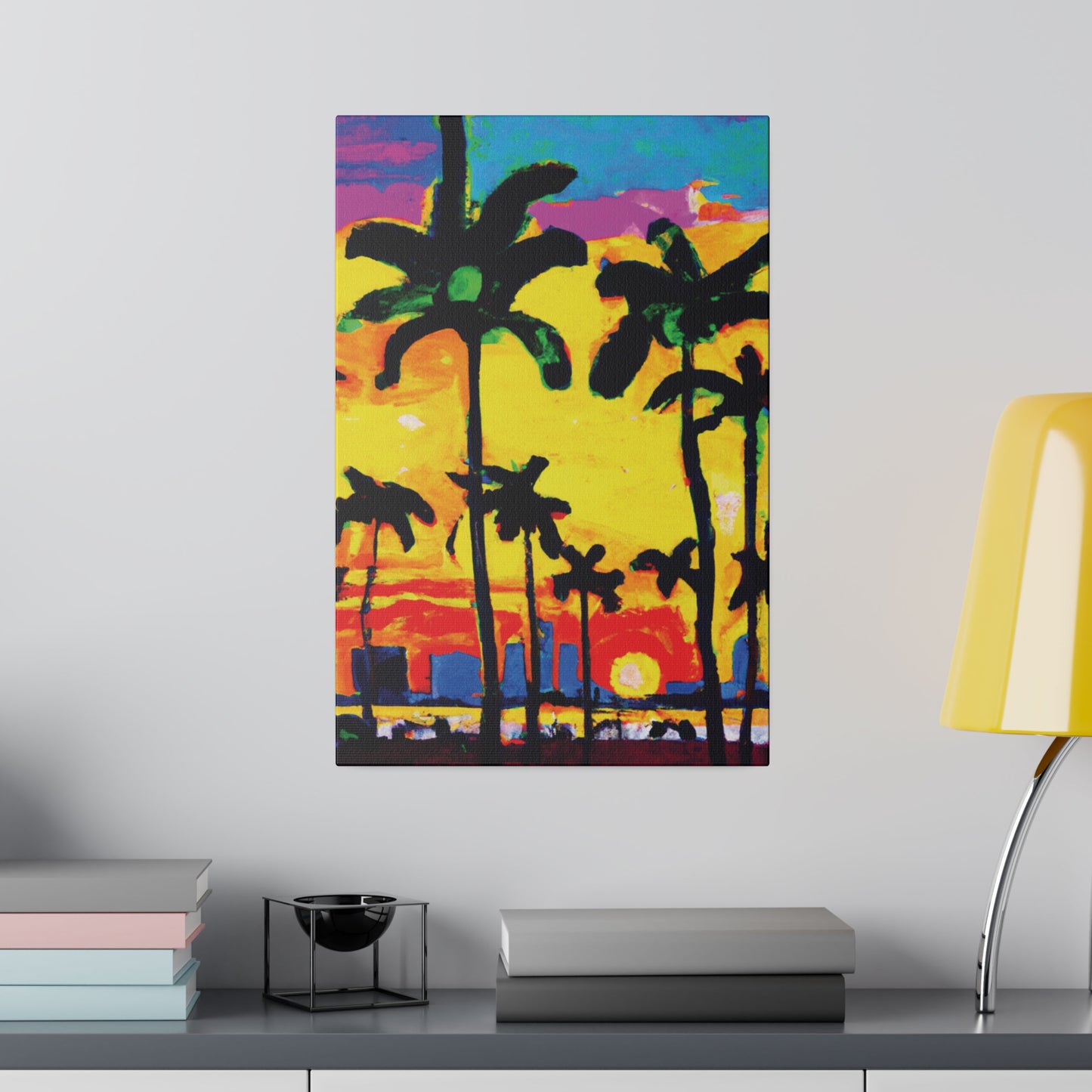 9497Z - Miami Beach Sunset Painting Print | Miami | Beach | Sunset | Poster | Home Decor | Wall Art | Canvas