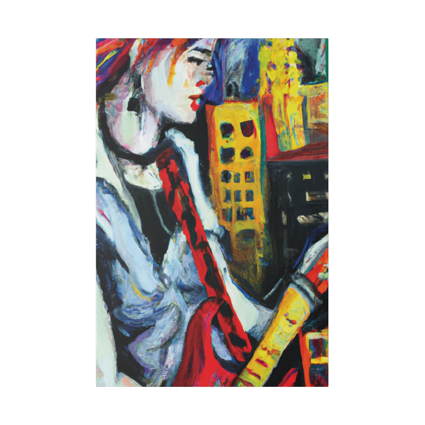 4053F - Rockstar Oil Painting Style Print | Poster | Home Decor | Wall Art | Music Art | Canvas