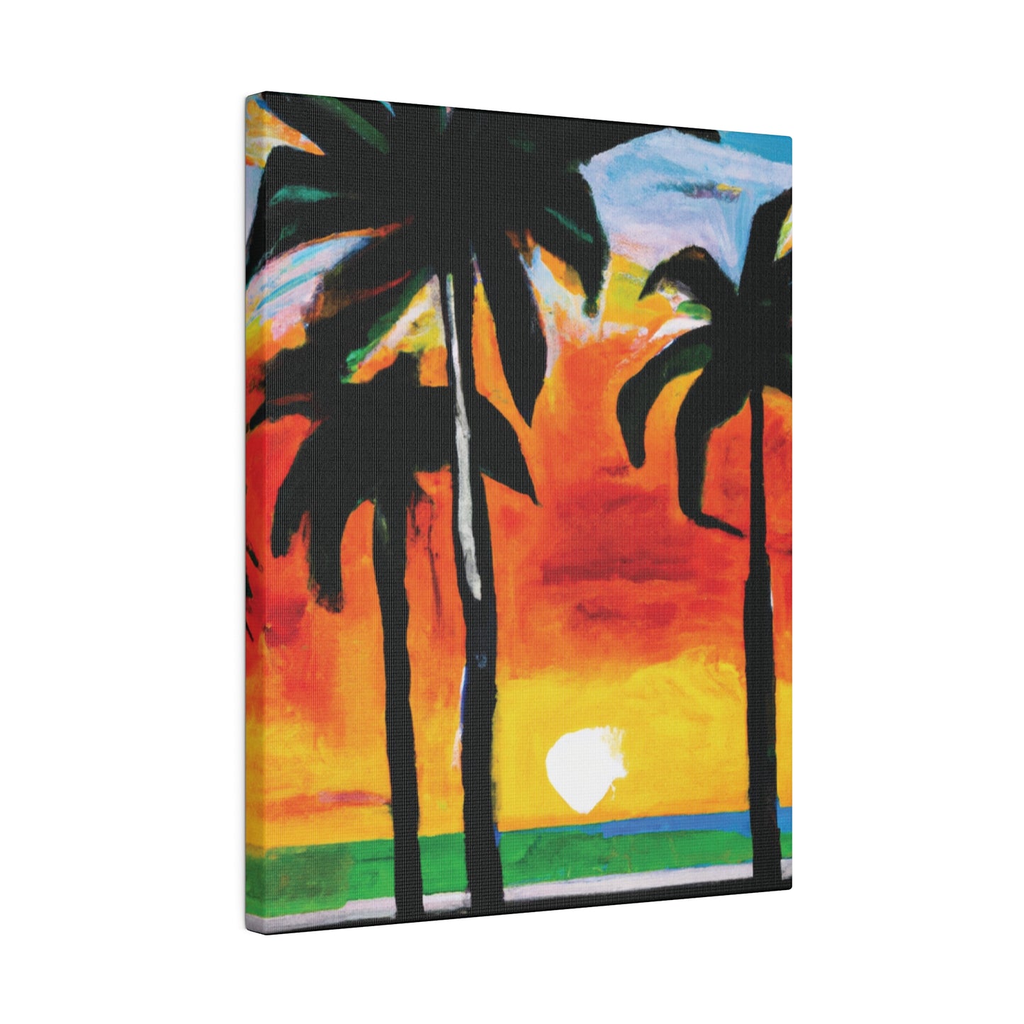 4312S - Miami Beach Sunset Painting Print | Miami | Beach | Sunset | Poster | Home Decor | Wall Art | Canvas